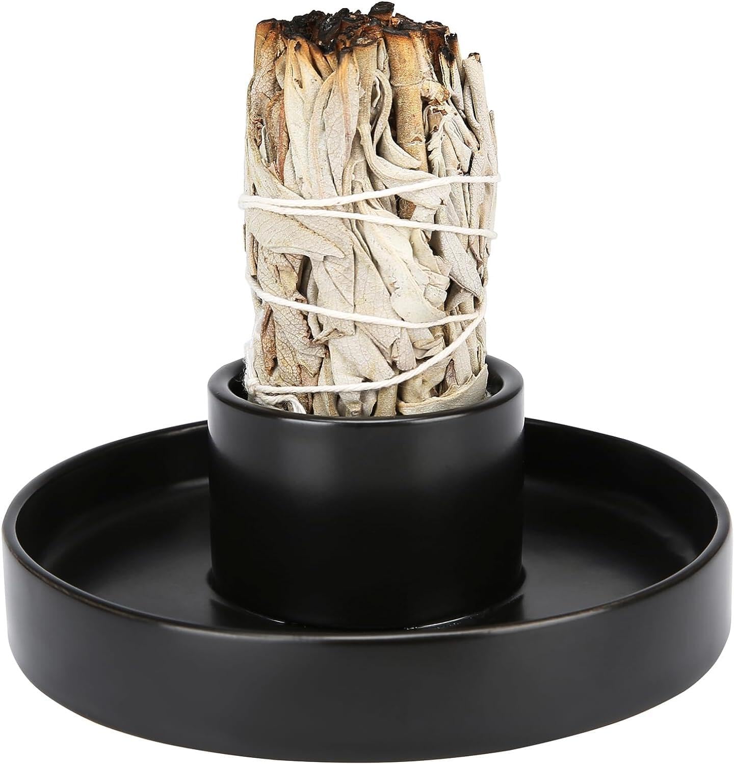 Sage Holder - Ceramic Sage Burner -Smudge Bowl, Palo Santo Holder, and White Sage Burner -Incense Holder Bundle - Spiritual Cleansing Kit(Sage Not Included)