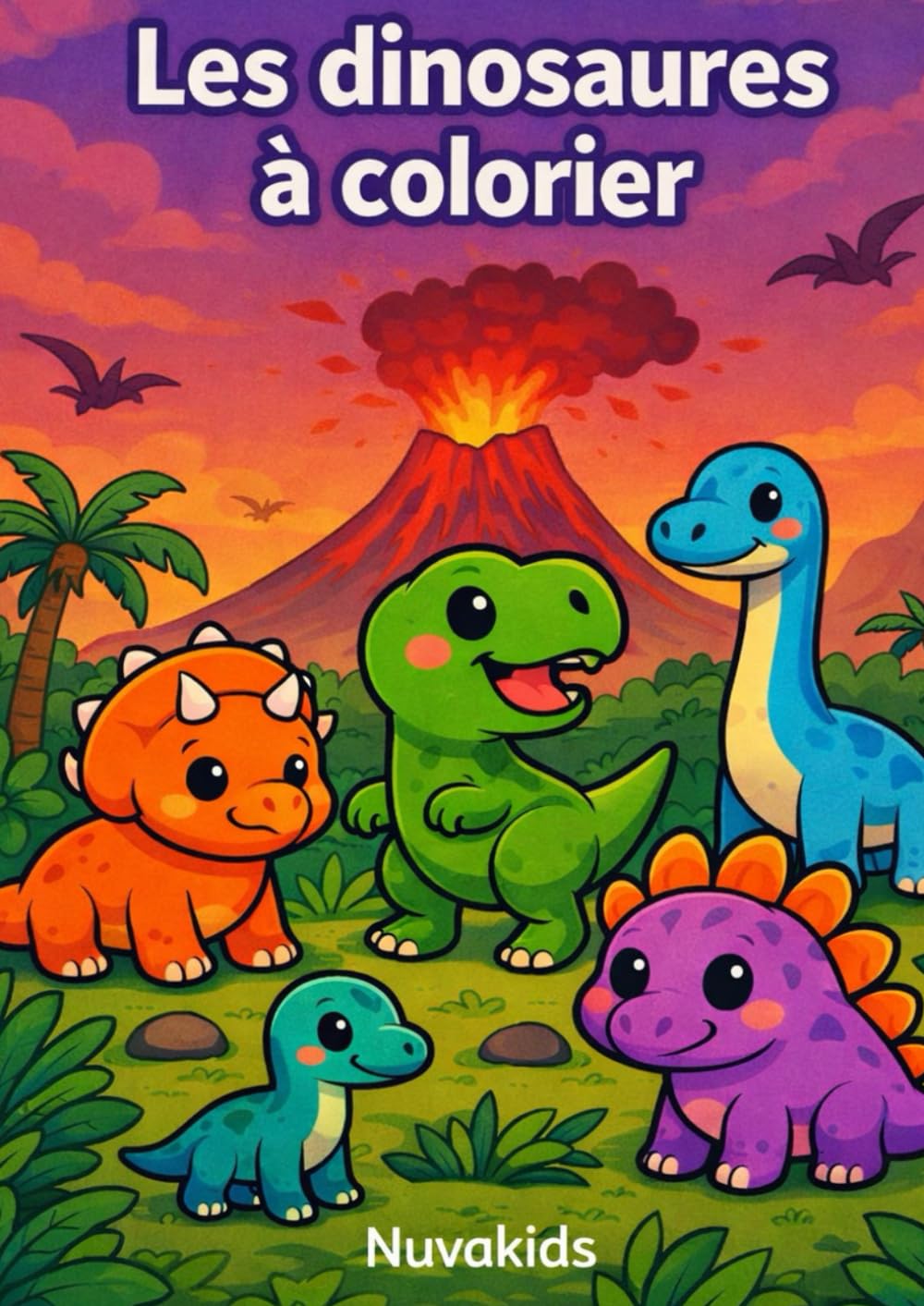 Dinosaures à colorier - Livre de coloriage dinosaures pour enfants