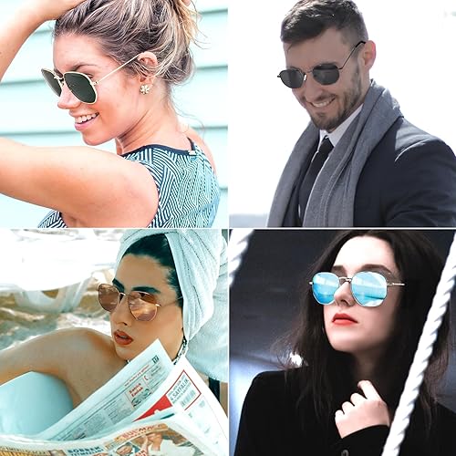 Miniatura 3 de MAXJULI Gafas de sol polarizadas extra grandes tamaño XL 5.709 in para hombres grandes cabezas anchas gafas de metal 8201