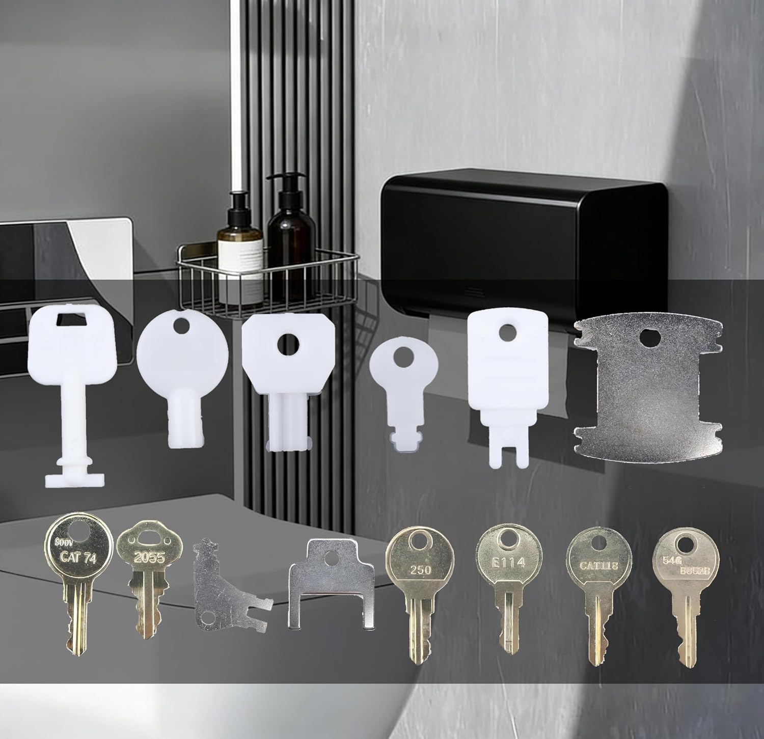 JEENDA 29PCS Dispenser Key Compatible with Most Popular Paper Towel, Toilet Paper, Soap Dispensers Replacement Keys