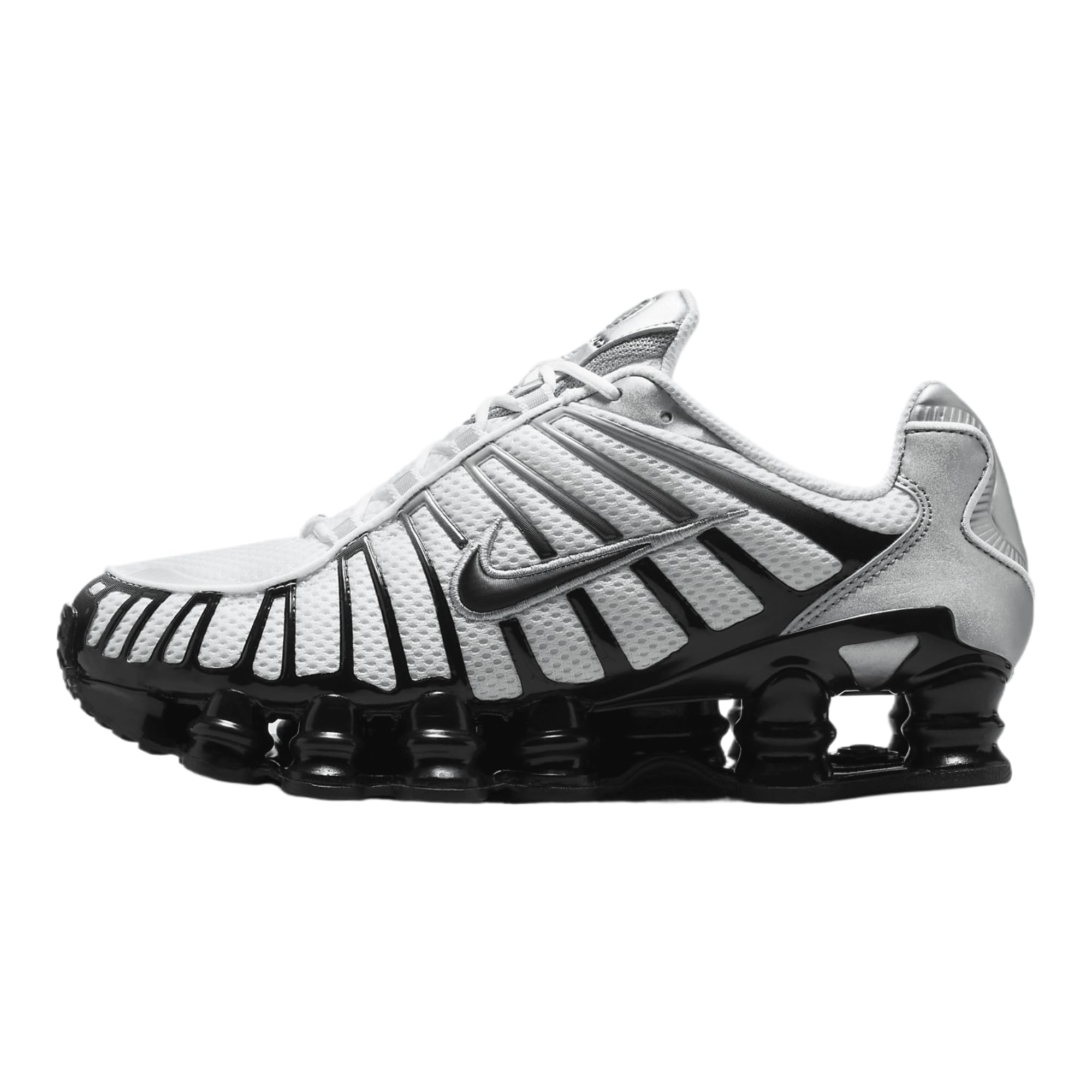 Nike Shox TL Shoes (HQ4049-001, Metallic Silver/White/Wolf Grey/Black)