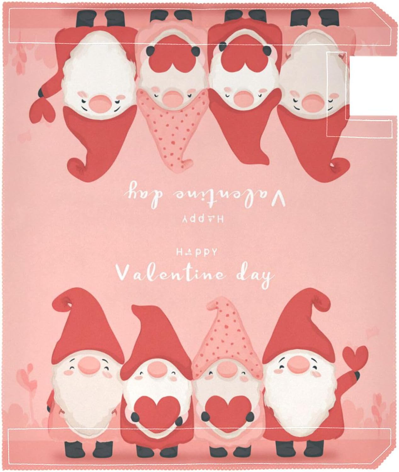 Vdsrup Red Love Gnomes Mailbox Covers Magnetic Valentine's Day Mailbox Wraps Standard Size 18" X 20.7" Post Letter Box Garden Decorations