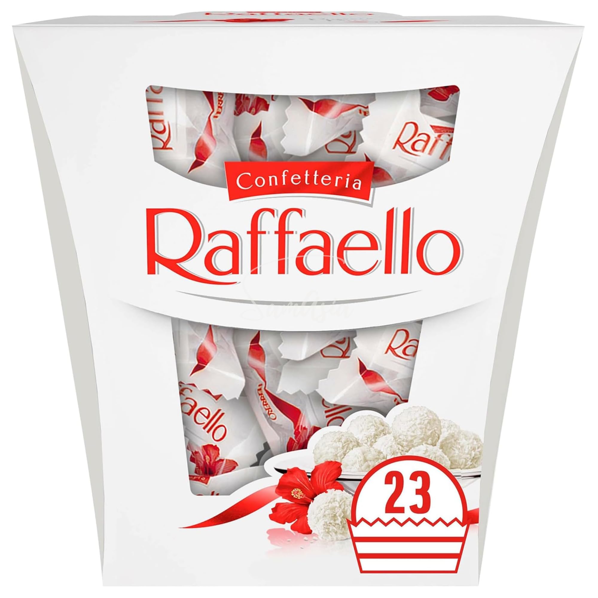 Raffaello Pralines, White Chocolate Gift, Wedding Gifts, Gifts for Women and Men, Teacher Gifts, Party Chocolate Box, Coconut, Crunchy Whole Almond and Smooth Cream, Box of 23