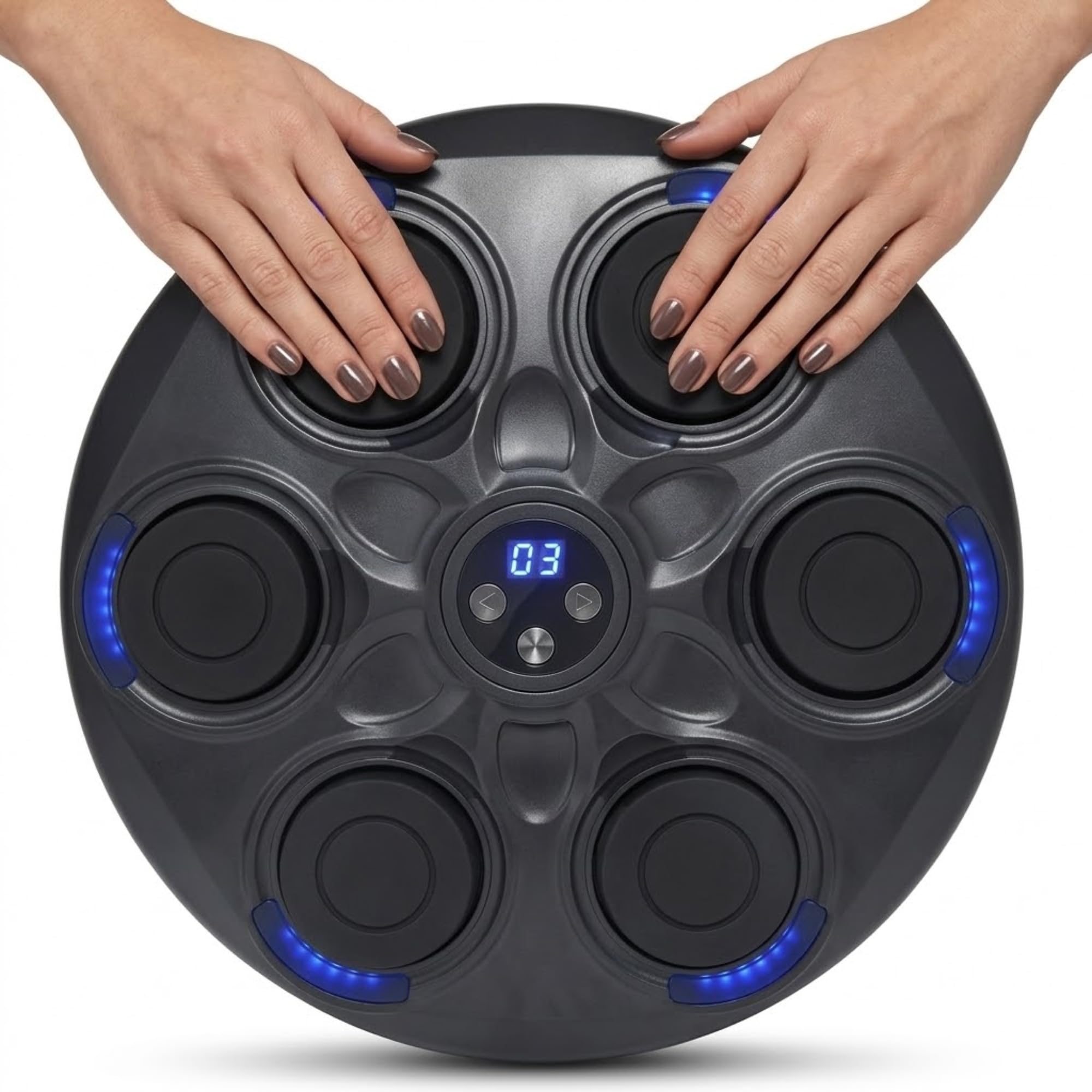 Drumstone Music Boxing Machine Wall Mounted Smart Punch Trainer with LED Rhythm Lights, Bluetooth Music Support, Adjustable Speed Reaction Training Equipment for Home Workout-image-18