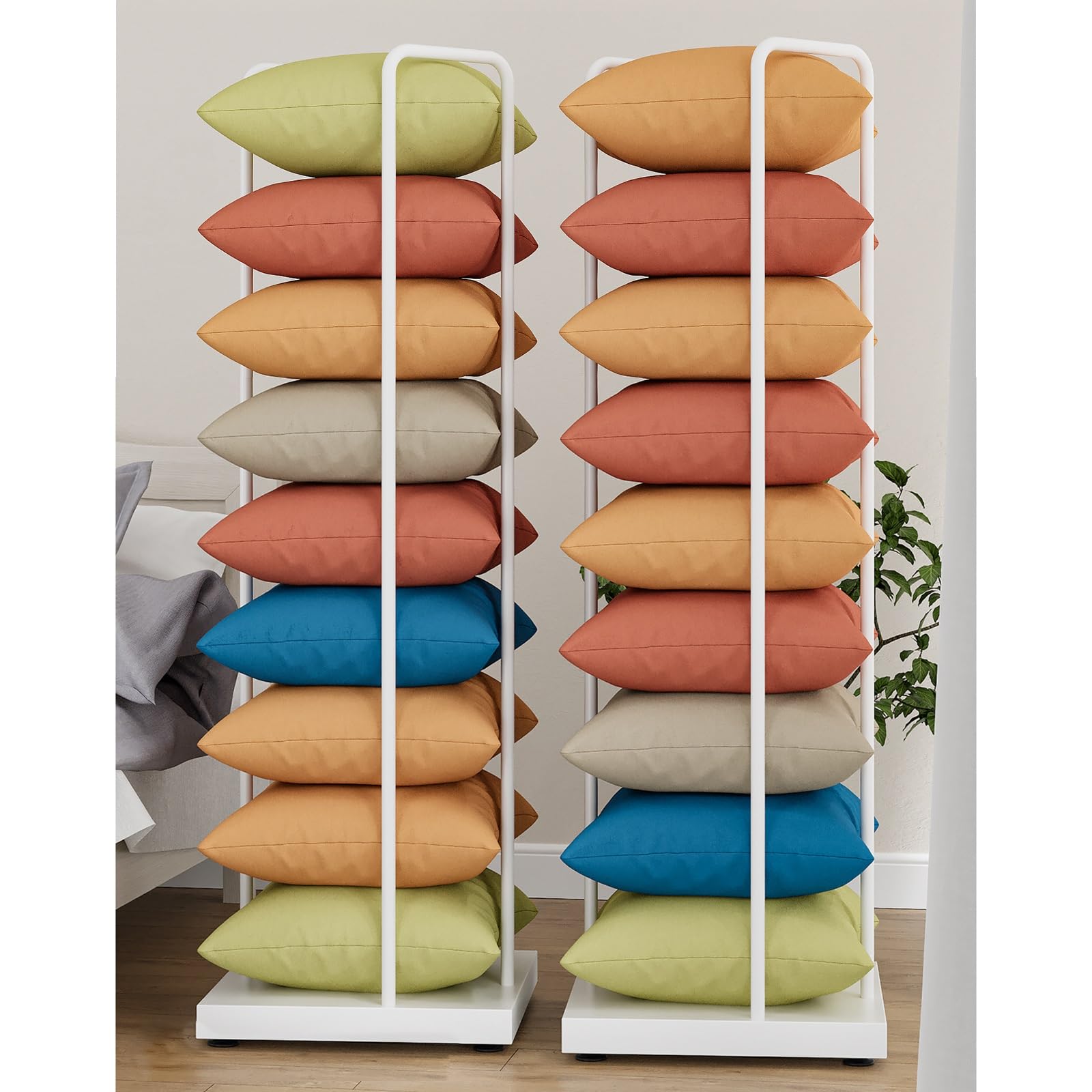 Rangement pour coussins et couvertures lot de 2 organisateurs de salon