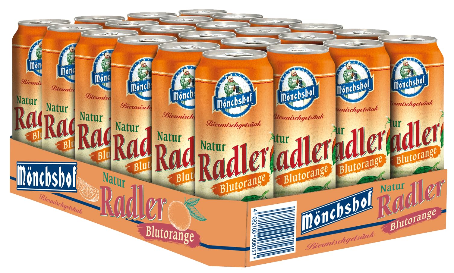 Mönchshof Natur Radler Blutorange - 24 Dosenbiere 0,5 l EINWEG (24 x 0,5 l)