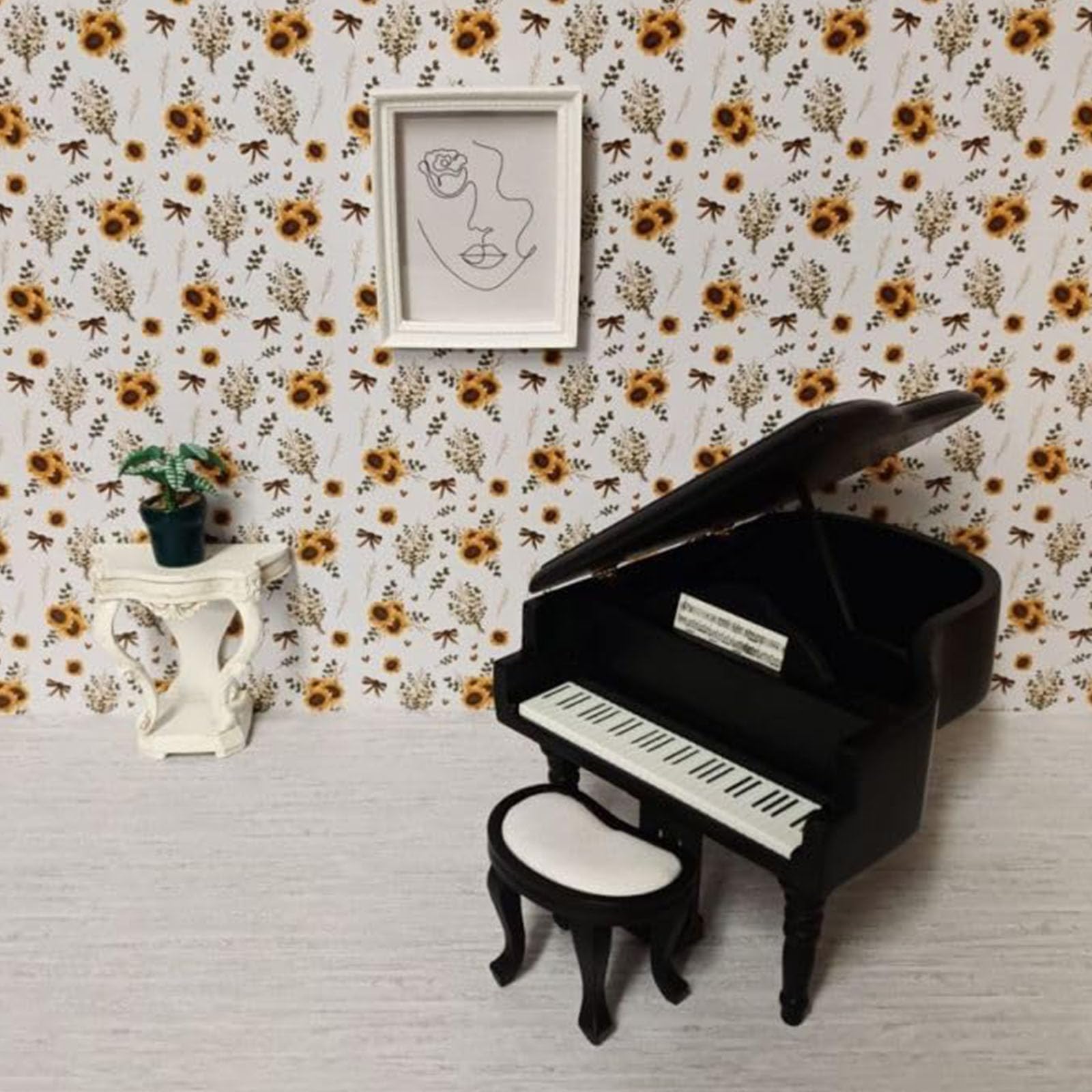 Instrumento de Piano Cómo Hacer Juego Para Niños Muebles De Ruedas Modelo Juguete 1:12 Piano Vintage Jugar Casas de Muñecas Artesanía Creativa