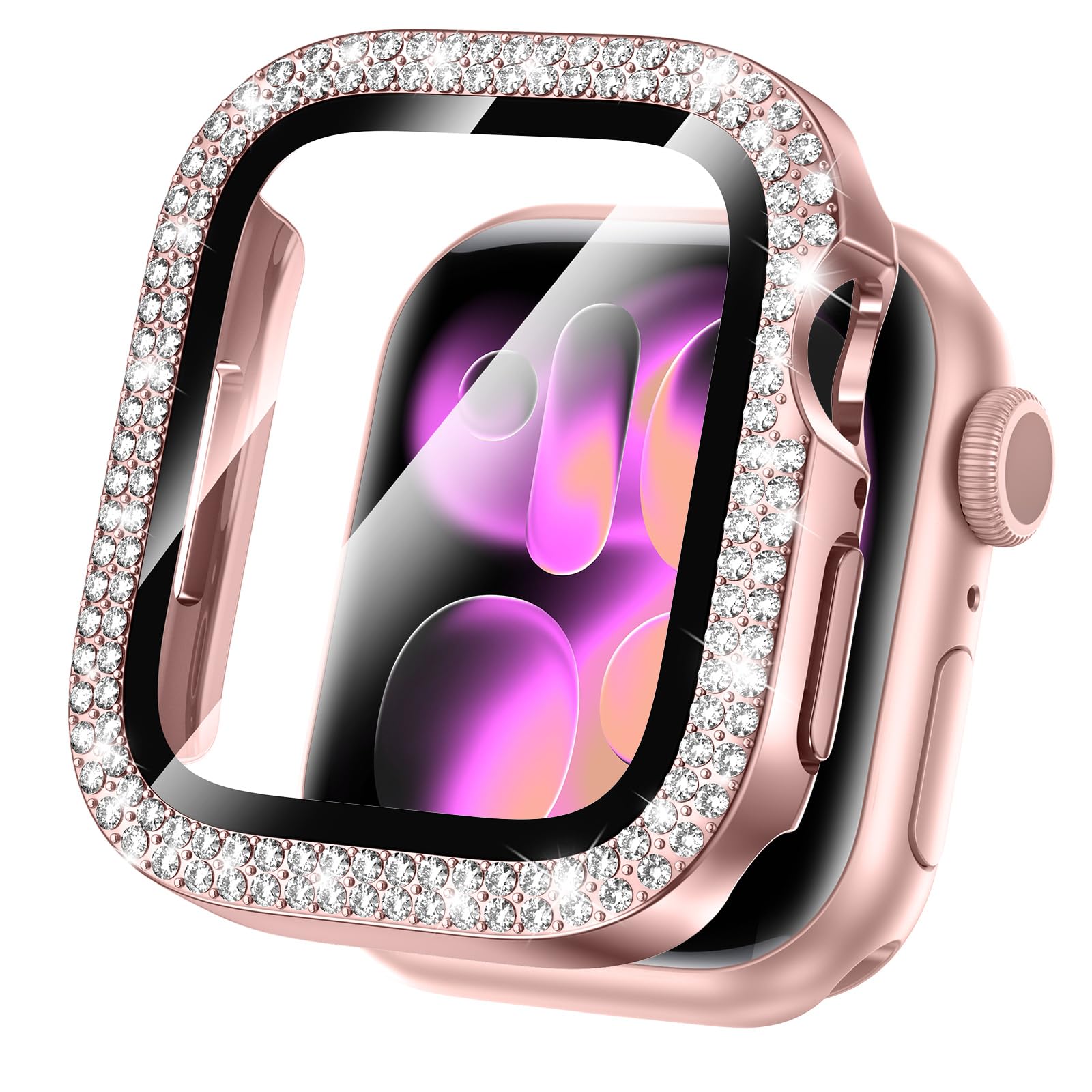 Photo 1 of Goton Series 11 42mm Bling Case Compatible for Apple Watch Screen Protector Series 11 & 10 for Women, Diamond Rhinestone Face Cover for iWatch 42 mm Accessories