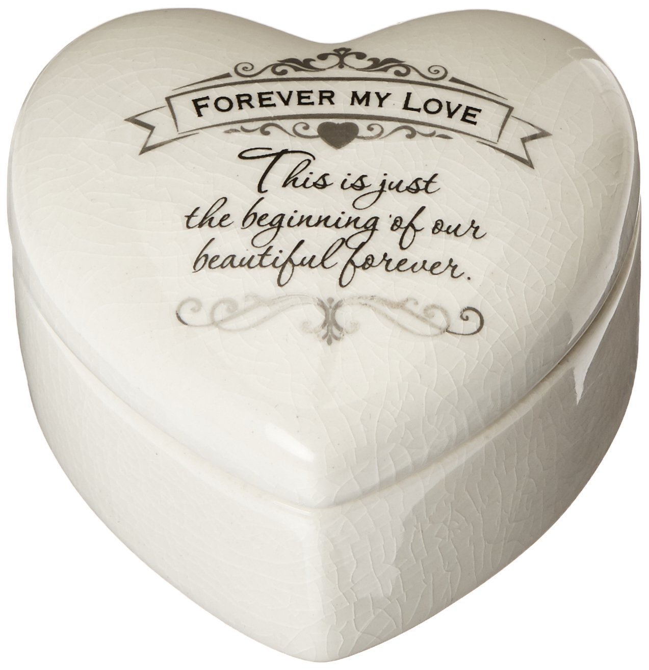 Boîte souvenir cœur Enesco Forever My Love coffret bijoux céramique décoration chambre