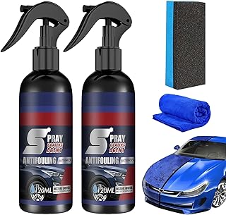 Multi-Functional Coating Renewal Agent,3 in 1 Ceramic Car Coating Spray,Nanotechnology High Protection Quick Car Coating Spray,120ML Liquid Ceramic Spray Coating Top Coat for Car Scratch Repair(2PCS)