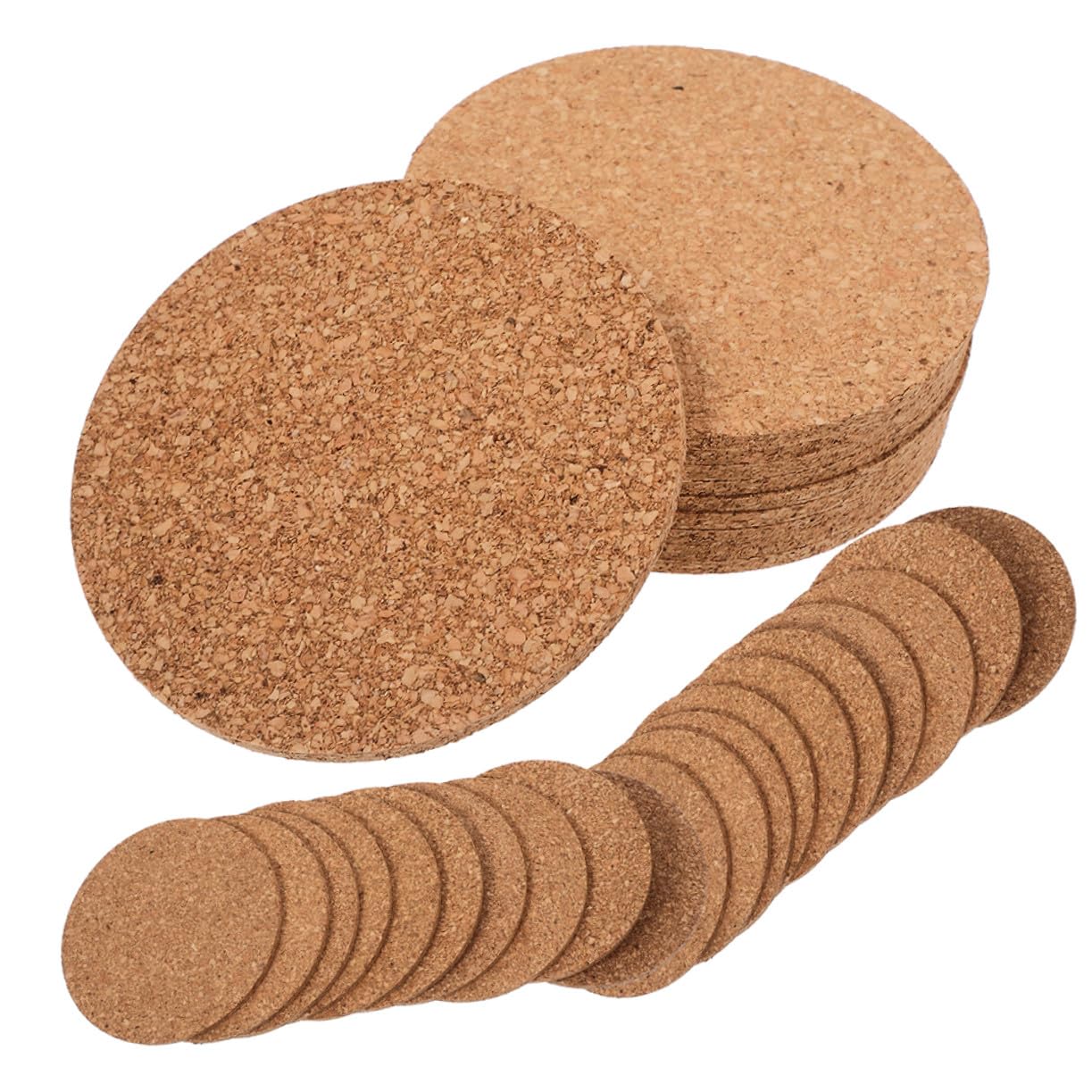 Sous-verres ronds liège POPETPOP x50 pour table et bureau