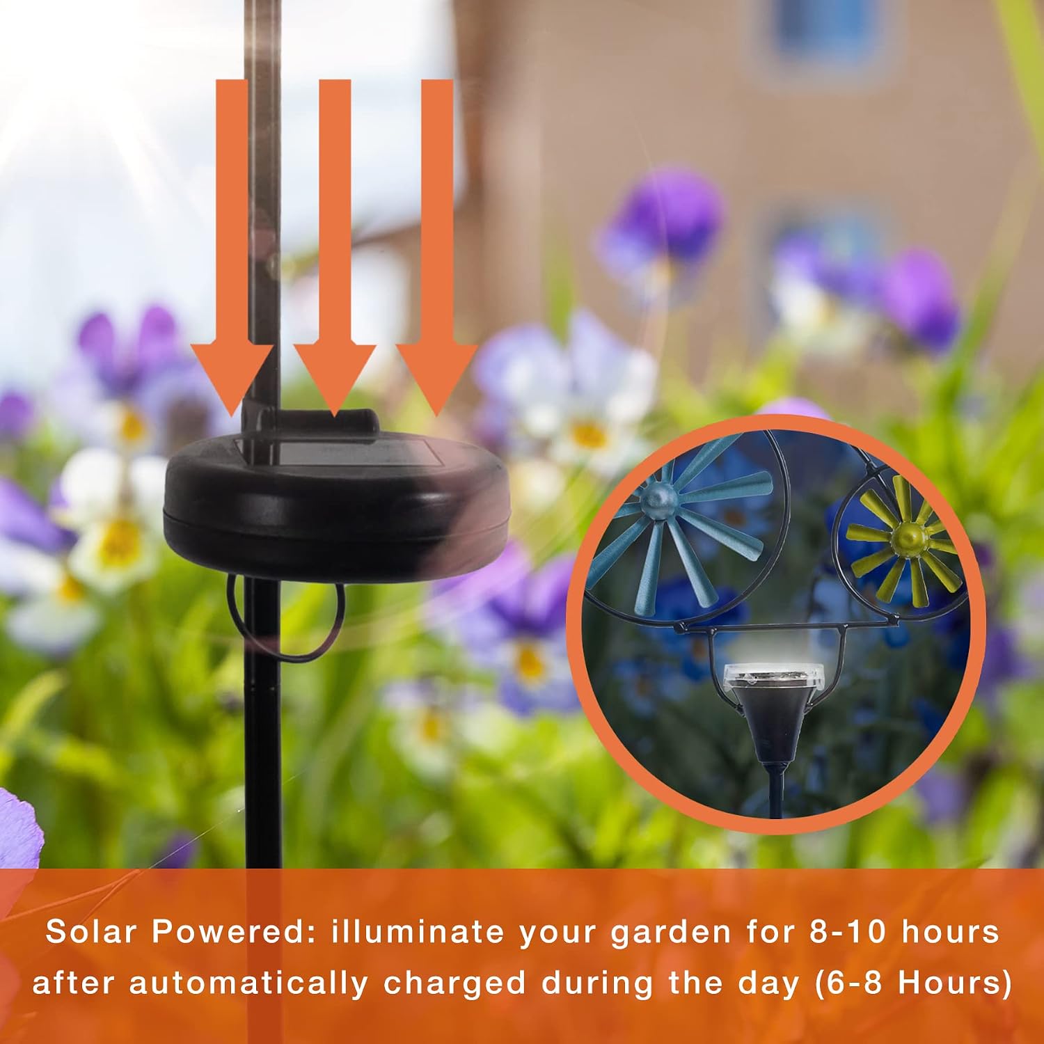 Crosslight Bicycle Solar LED Waterproof Outdoor Garden Stake - Decorative Electronic Light Garden Decor for Yard, Lawn, Patio, Deck, Pathway, Pond, Backyard