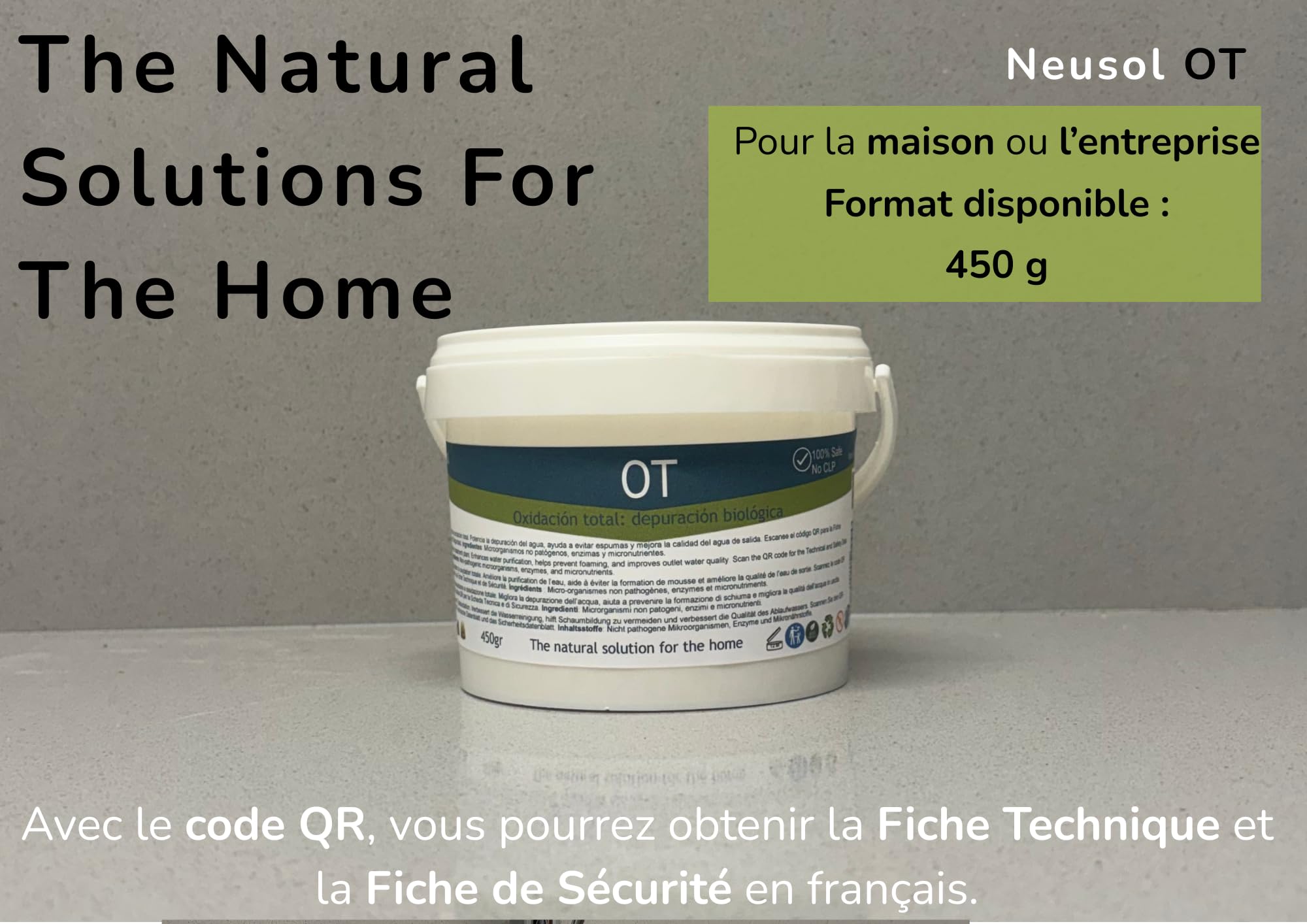 OT - Activateur Biologique pour Station de Traitement Biologique Réduit boues, mousses, odeurs Améliore la qualité de l'eau de Sortie pour l'irrigation ou Le Nettoyage extérieur (OT, 450, GR)