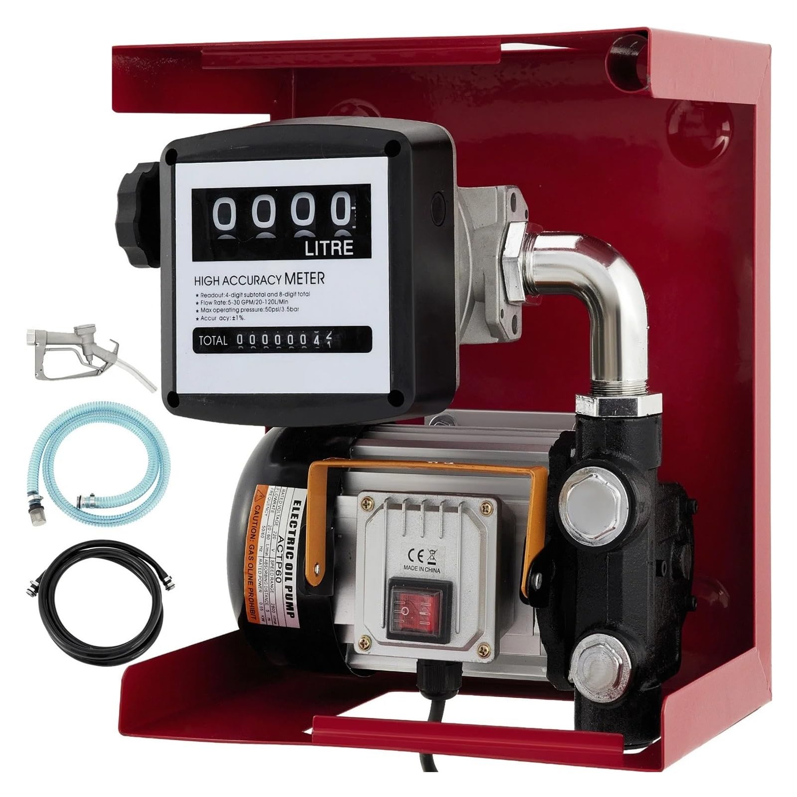Kogedss One Color Electric Fuel Self-Priming Transfer Pump 550W Transfer Pump 60L/Min Fuel Pump Dispensing Kit Bio Oil Kerosene