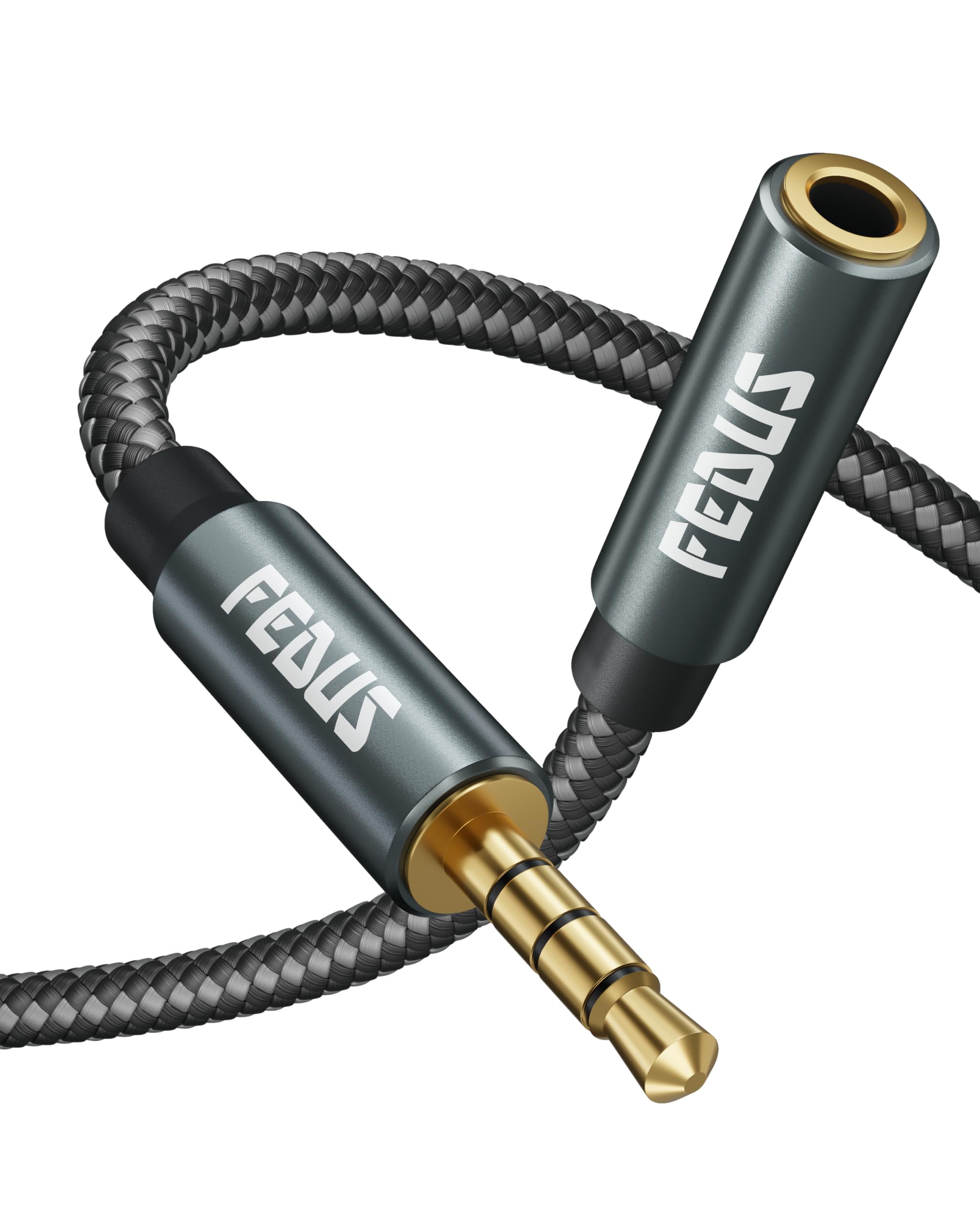 FEDUS 3.5 Mm Male To Female Aux Extension Audio Cable With Microphone Nylon Braided Trrs 4 Pole Stereo Audio Extender Cord Aux Cable For Car,Aux Cable For Speakers,Earphone Headphone,Phone1 MGray (B0D6LRG38S) Amazon Price History, Amazon Price Tracker