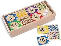Melissa & Doug Self-Correcting Wooden Number Puzzles 1-20 with Storage Box, 40 Pc Educational Toys for Kids Ages 4+