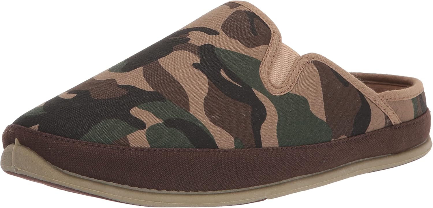 Deer Stags Men's Spike Slipper, Green CAMO, 8