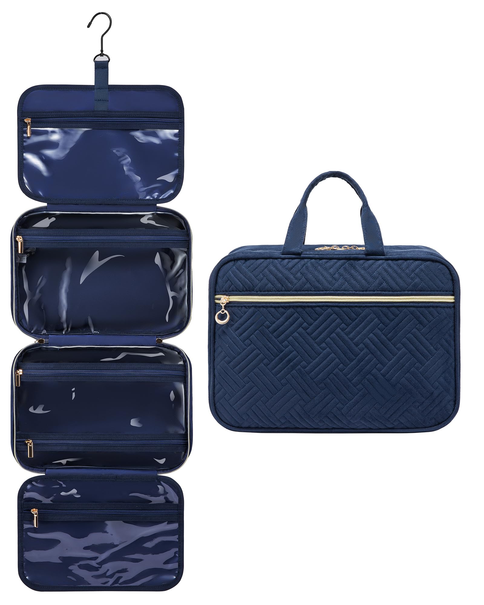 LOVEVOOK Neceser Viaje Mujer, Grande Bolsa de Aseo Colgante con Gancho Giratorio de 360°, Impermeable Neceser Maquillaje Organizador Viaje Accesorios