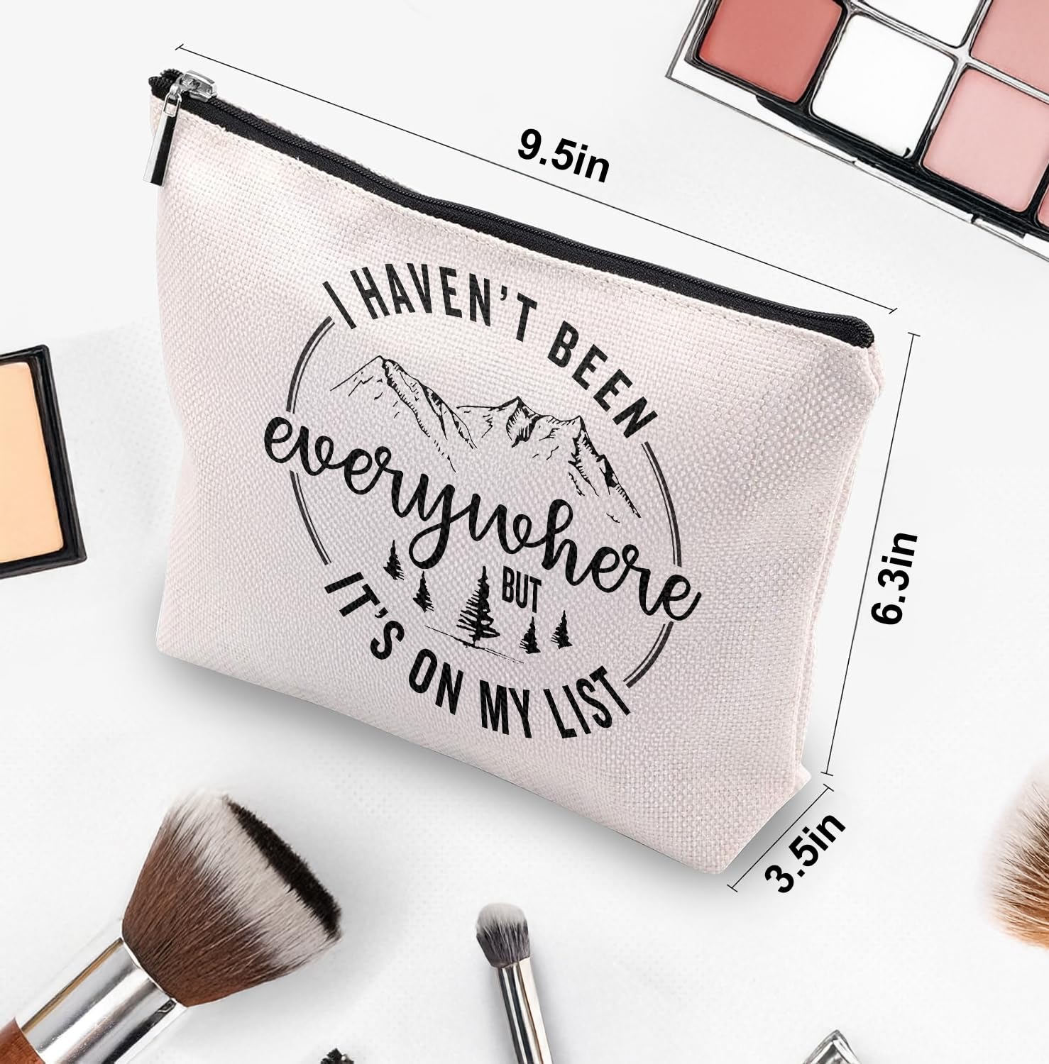 Regalos de viaje para mujeres – Vela perfumada y bolsa de maquillaje | Regalo único para mujeres, aromaterapia relajante, elegante bolsa de cosméticos para viajeros (viajes)