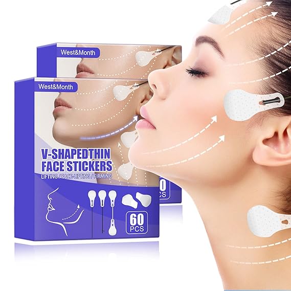 WOSLXM Face Tape For Jowls, 60PCS Set Instant Face Neck