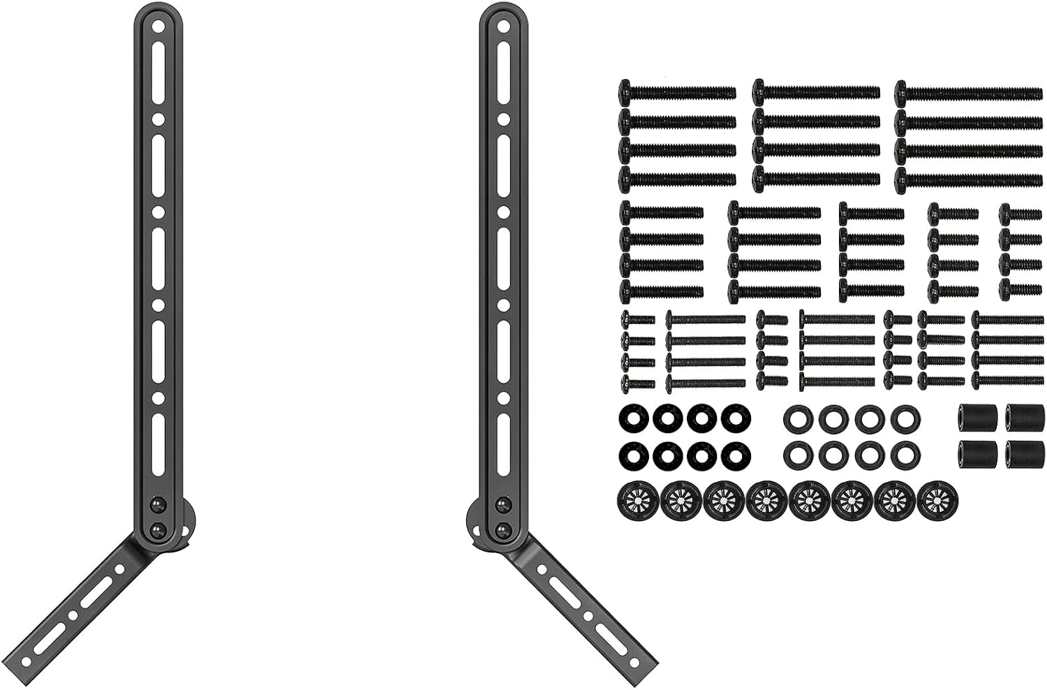 WALI Bundle – 2 Items: Universal TV Mounting Screws, Spacers Hardware Kit Set and Sound Bar Mount Bracket for 23 to 65 Inch TVs
