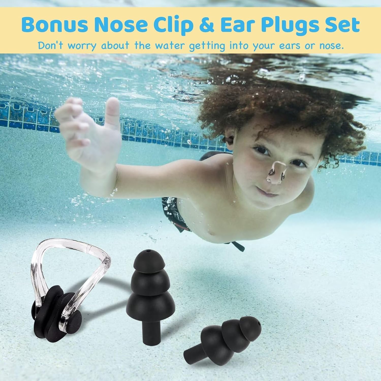 Kids Extra Large Swim Cap for Long Hair, Waterproof Silicone Swimming Caps for Boys Girls Children Youth Teen, Large Swim Hat for Long Thick Curly Hair & Dreadlocks Braids Weaves Afro Hair - Image 7