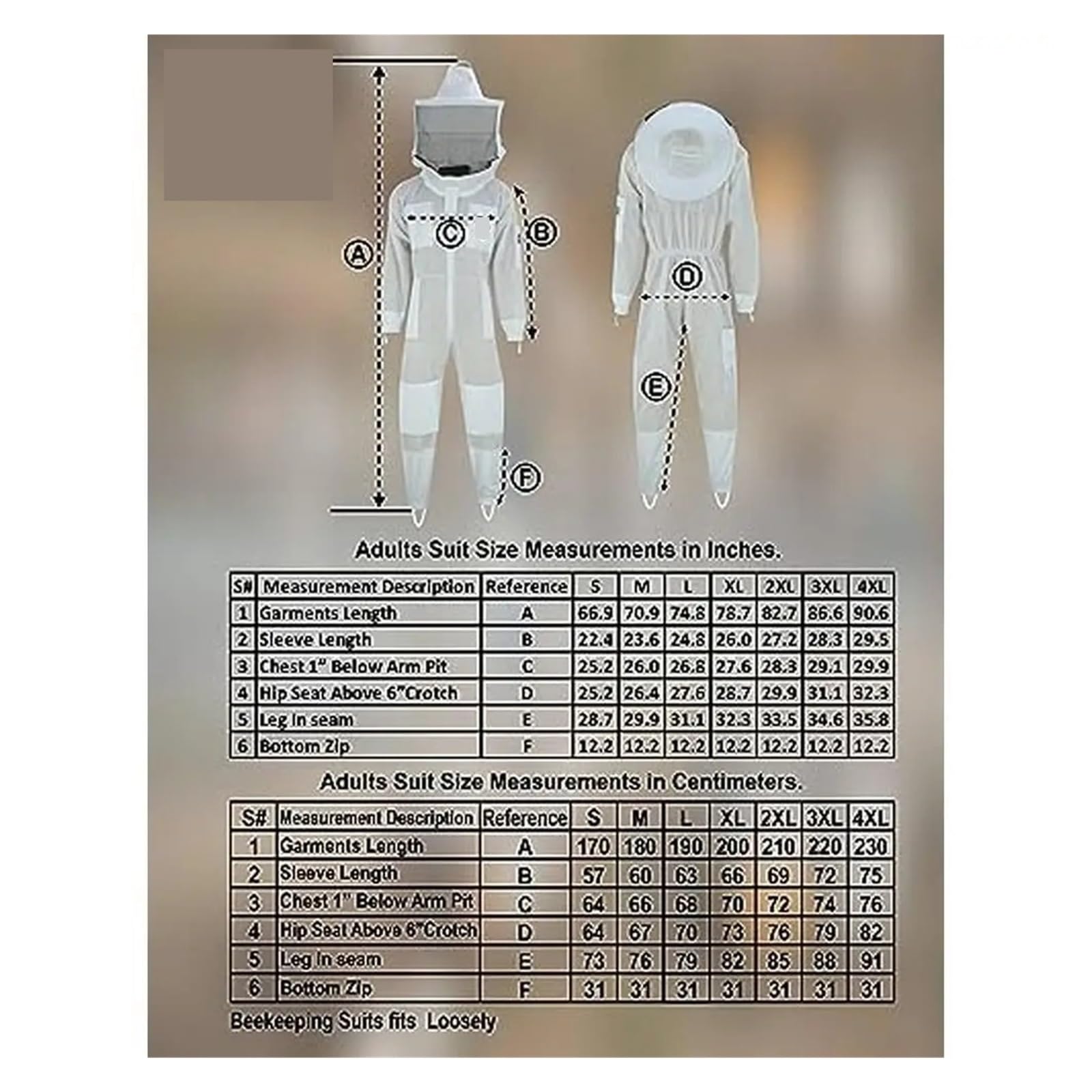 Forniture per apicoltura, Tuta da apicoltore a 3 strati anti-puntura Ultra Breeze Protezione for api da uomo Design premium Veli staccabili Anti-calabrone Meteo ,Attrezzature per apicoltura