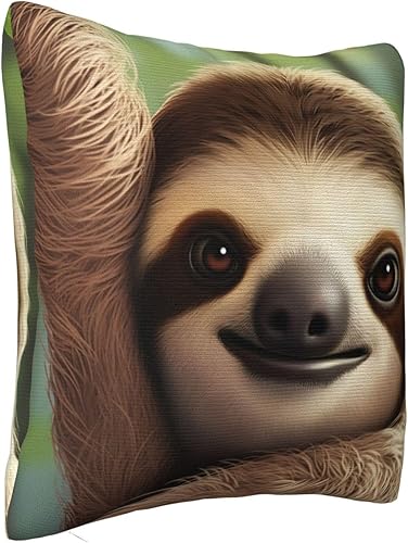 Miniatura 7 de Fundas de almohada decorativas de 20 x 20 pulgadas, fundas de almohada de doble cara para sofá, lindo perezoso, fundas de almohada de felpa suave,