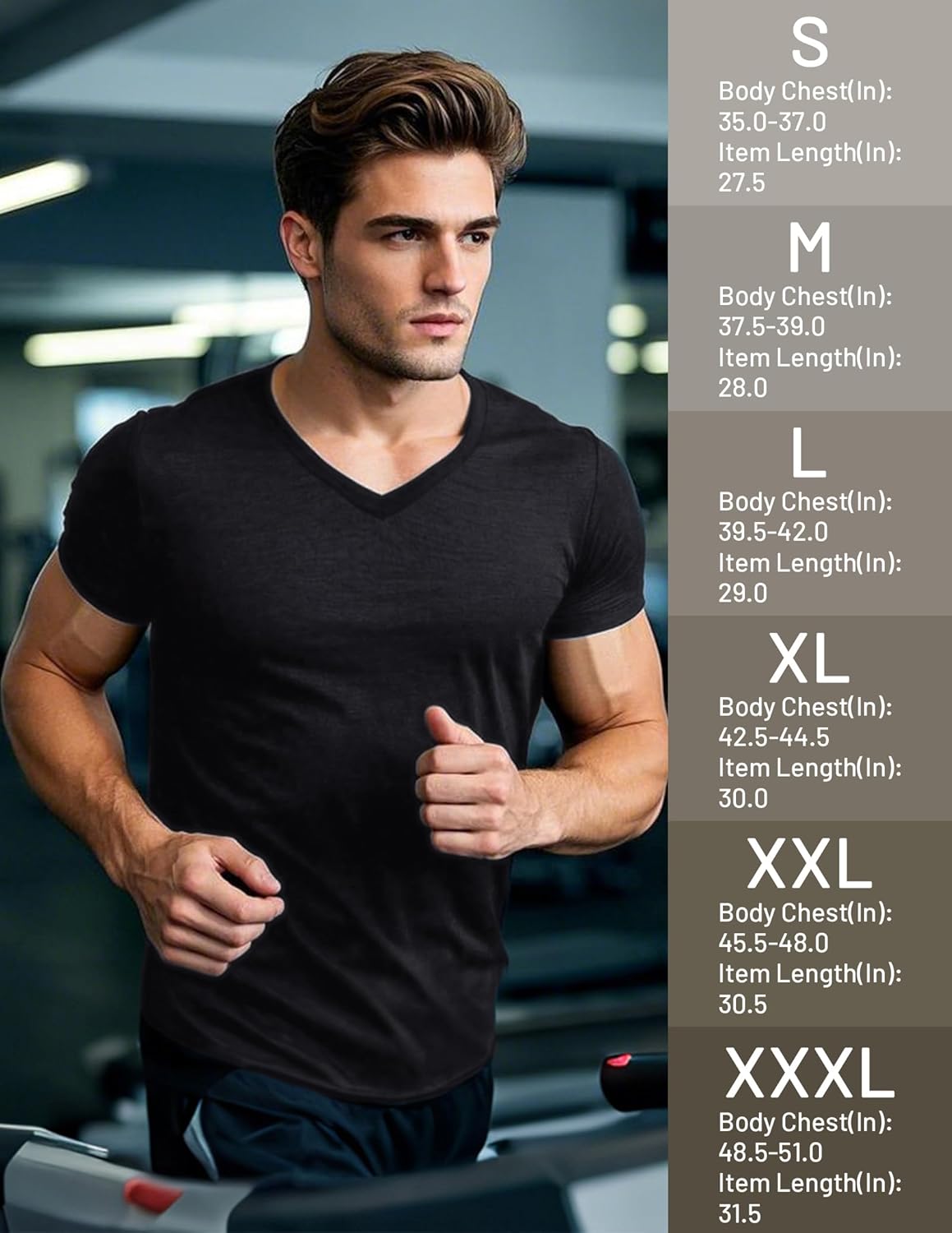 MIER Mens Dry Fit V Neck T-Shirts Workout Soft Short Sleeve Moisture Wicking Running Athletic Gym Casual Tee Tops - Image 6