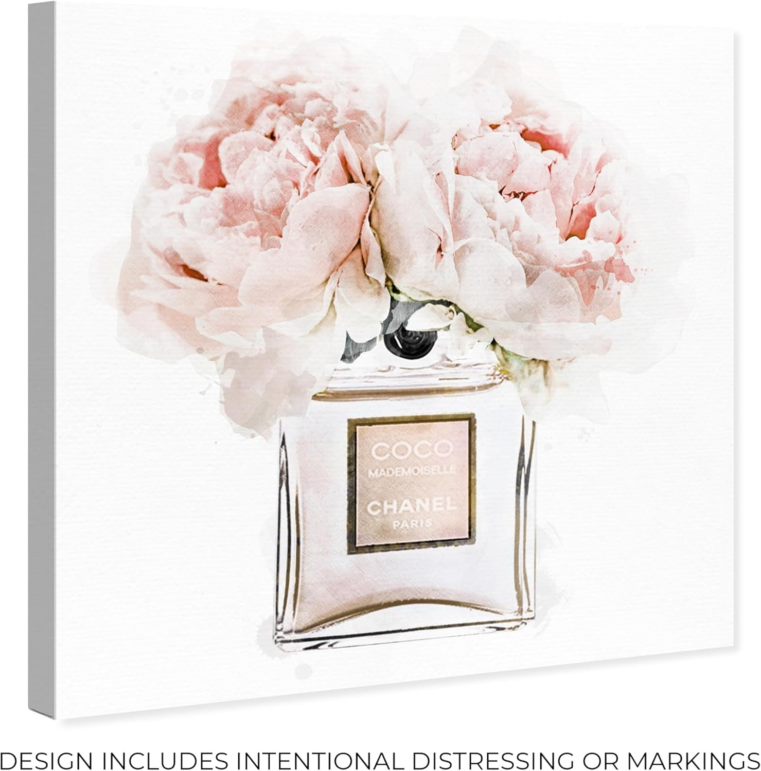 The Oliver Gal Artist Co. Fashion and Glam Wall Art Canvas, 12" x 12", Gallery Wrapped, Dawn Morning Bouquet Peach