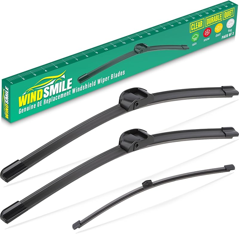 Palhetas do limpador de para-brisa WINDSMILE para Porsche Cayenne e Volkswagen Touareg – Kit com 3 peças