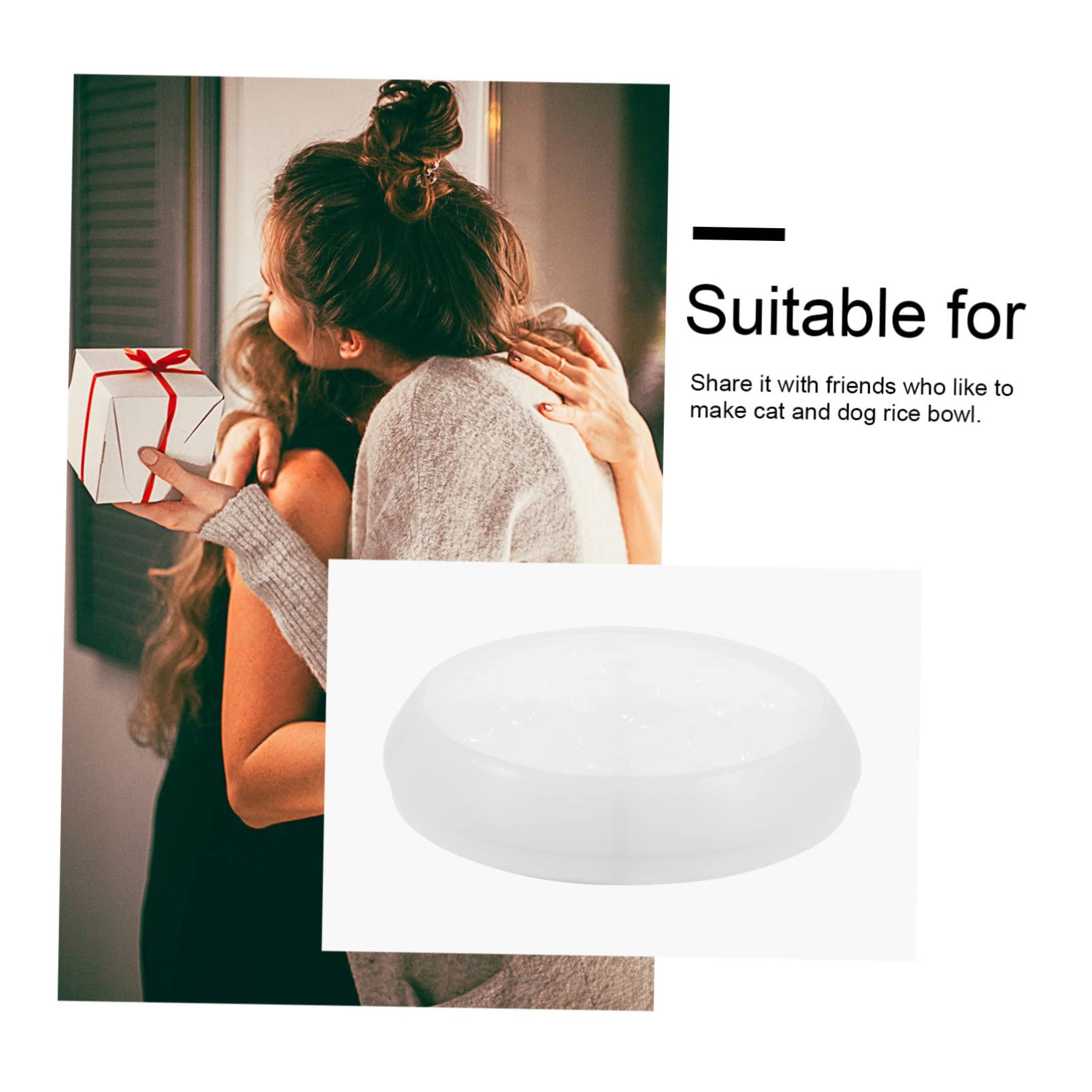 ULDIGI 1Pc DIY Silicone Pet Bowl Preventing Bowl for Cats Dogs Easy to Non Stick Creative Design for Unique Pet Dishes DIY Supply for Pet Lovers