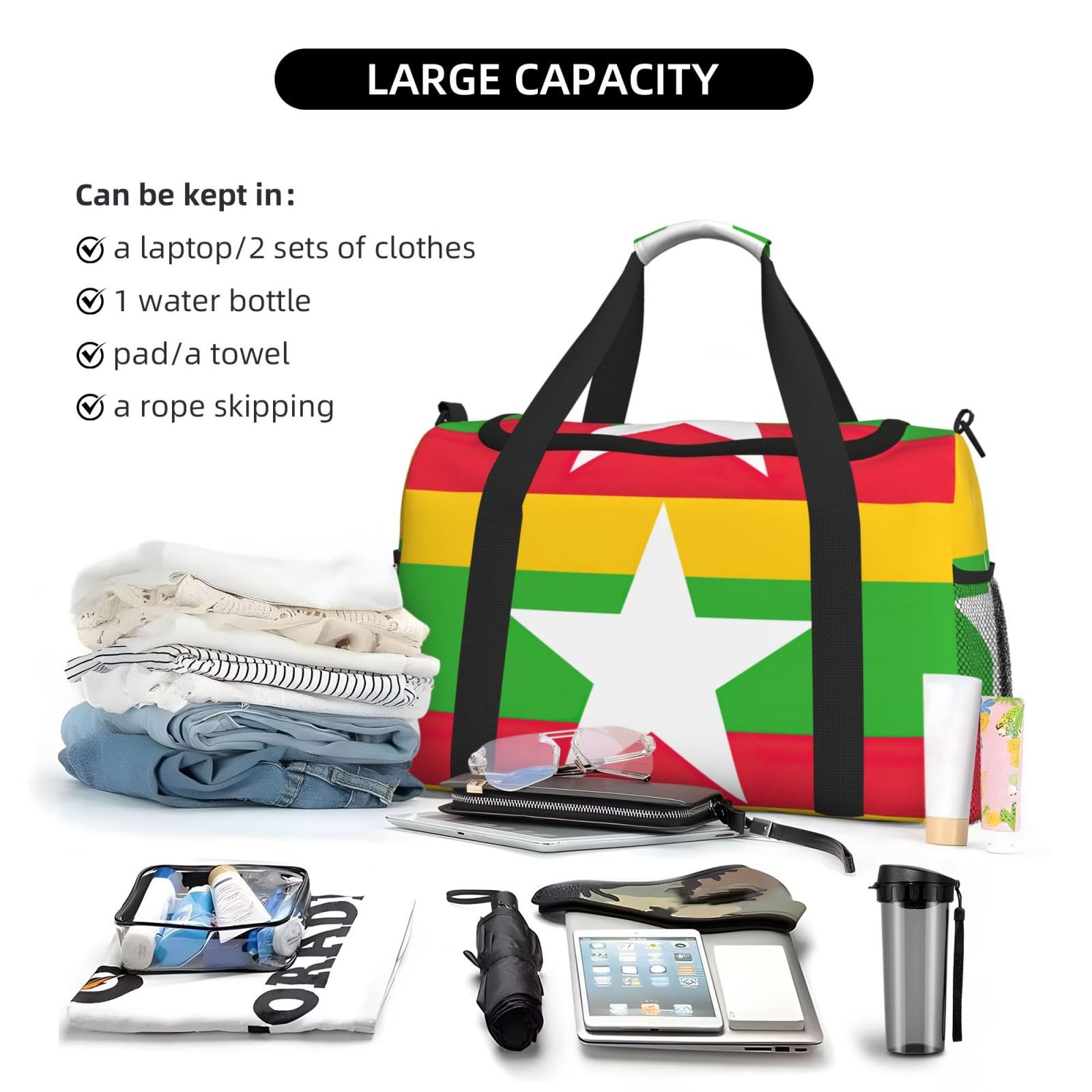 Flaga Birmy torba na ramię kobiety mężczyźni podróżna torba crossbody torebka torba na ramię torebki robocze codzienna torba hobo