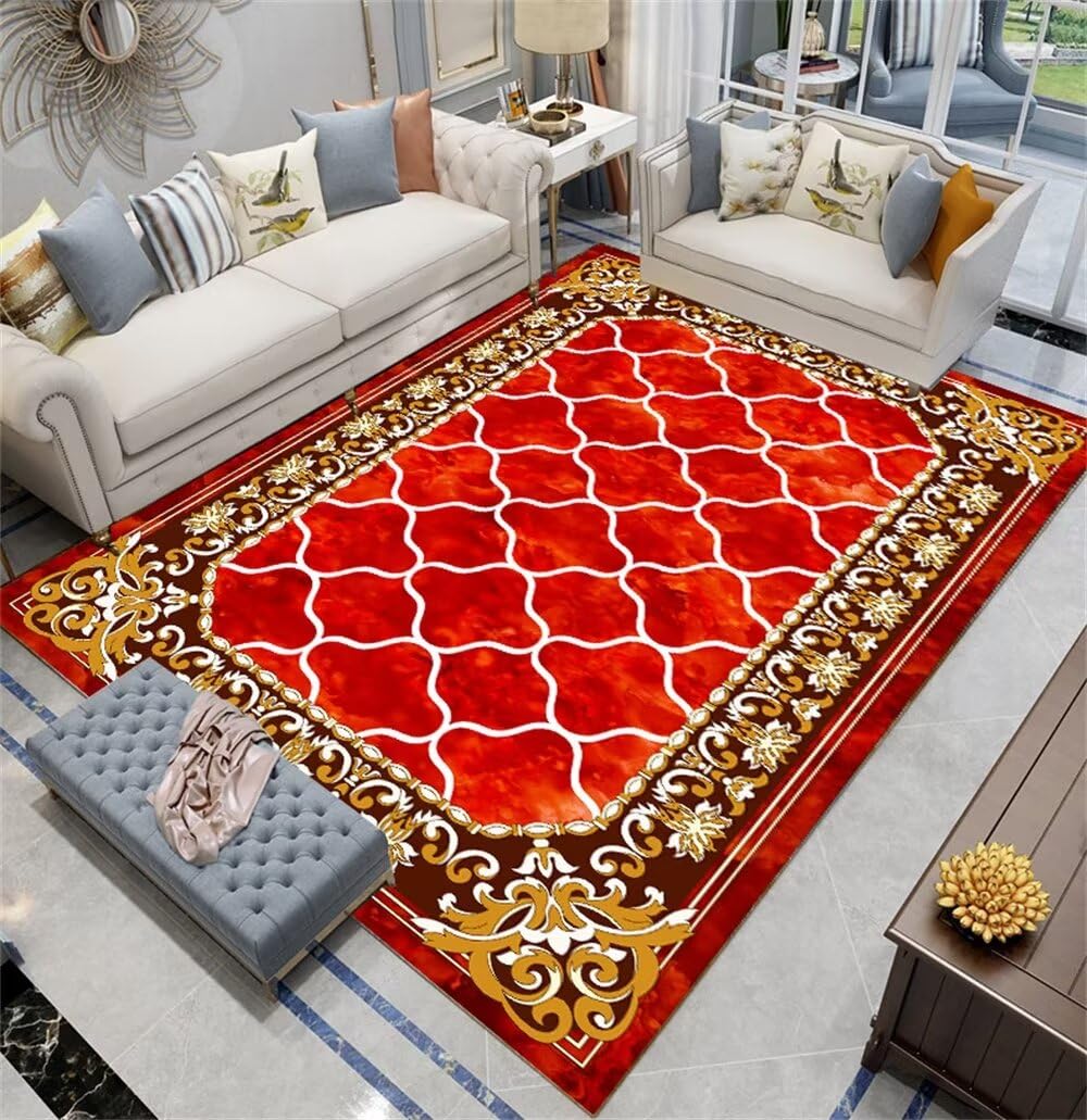 Schallschutz Teppich Schlafzimmer Teppiche Roter Restaurantteppich warm und bequem Heimdekoration waschbar XXL 180X270CM
