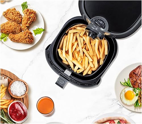 Miniatura 4 de Juego de 200 forros de papel de pergamino para freidora de aire 75 x 75 pulgadas papel de hornear sin blanquearpergamino antiadherente para freidora