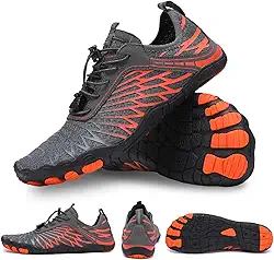 Sapatos de caminhada descalços para mulheres e homens, sapatos profissionais de caminhada e caminhada com bico largo, antiderrapante, leve e respirável