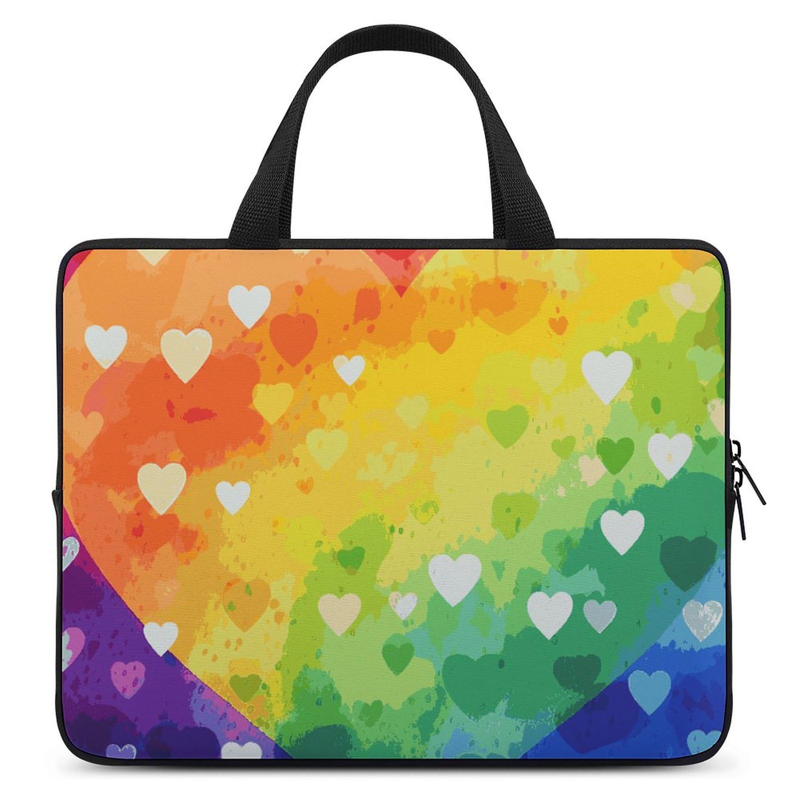 Pochette ordinateur 10 pouces cœur arc-en-ciel coloré - 6