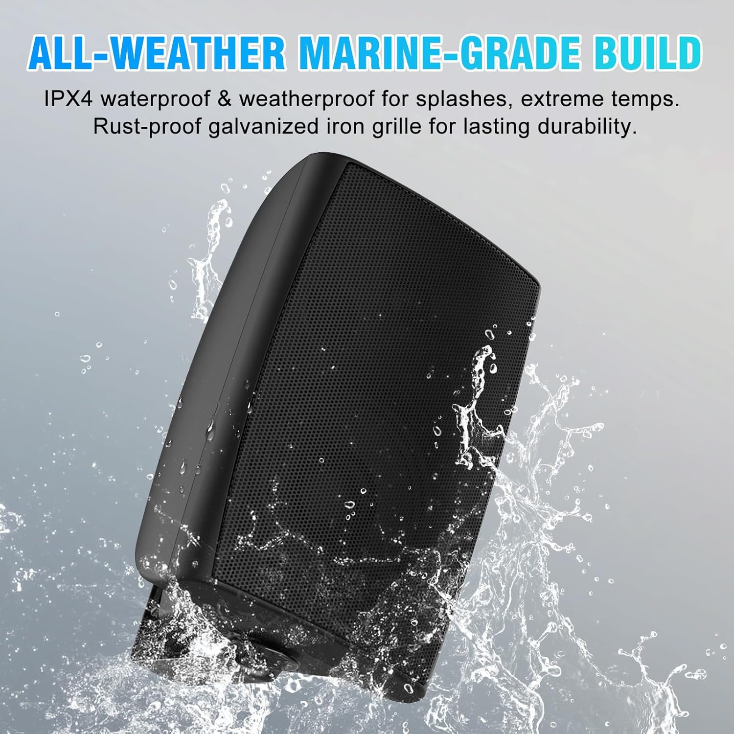 STUDIOFINIX 8-Inch 600W Passive Outdoor Speakers Wired, IP44-Rated Waterproof, All-Weather Speakers Ideal for Large Spaces (Commercial Areas, Spacious Backyards, Auditorium) - Image 3