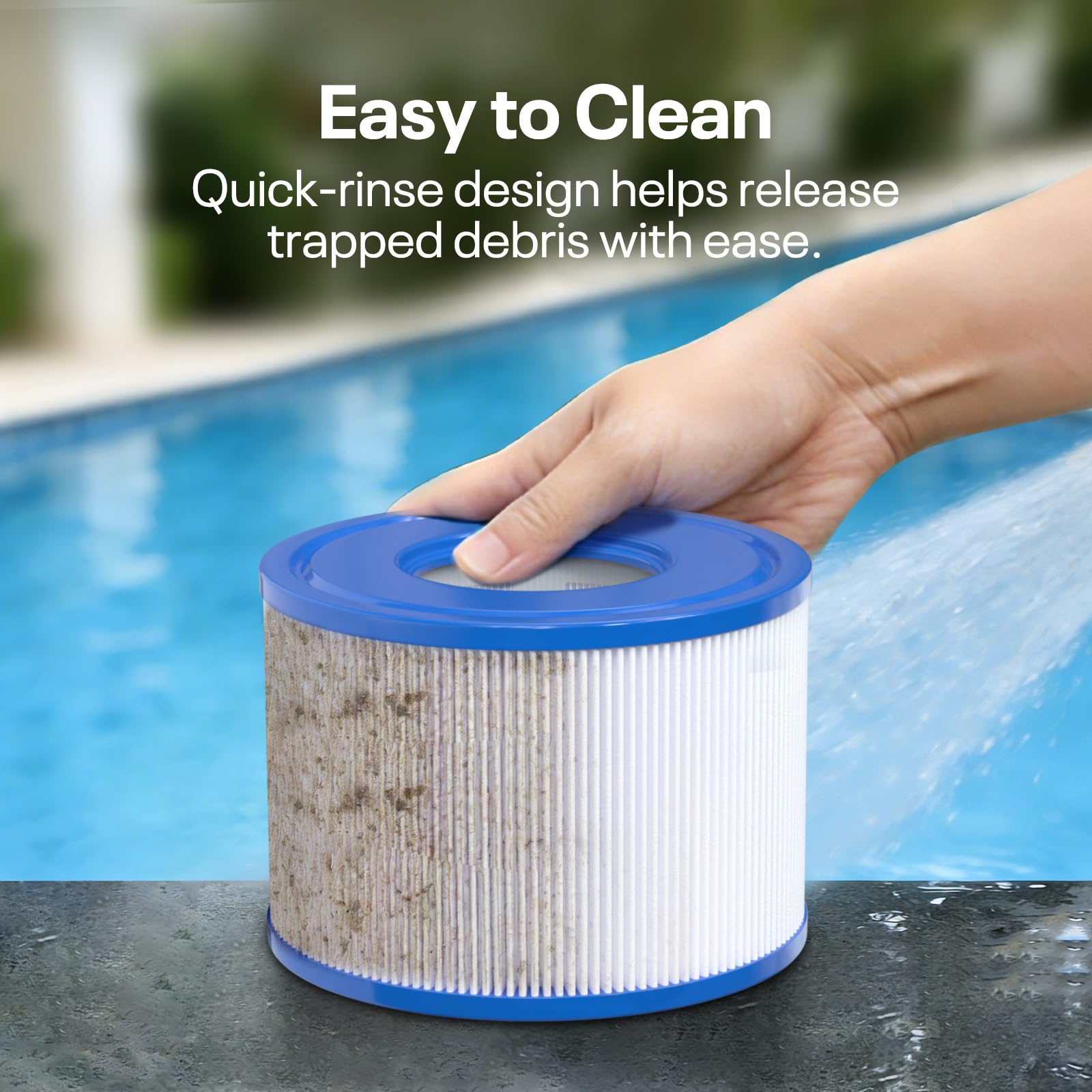 POOLPURE 4-pak filtra PureSpa do łatwego ustawiania wkładów basenowych, filtr spa 11692