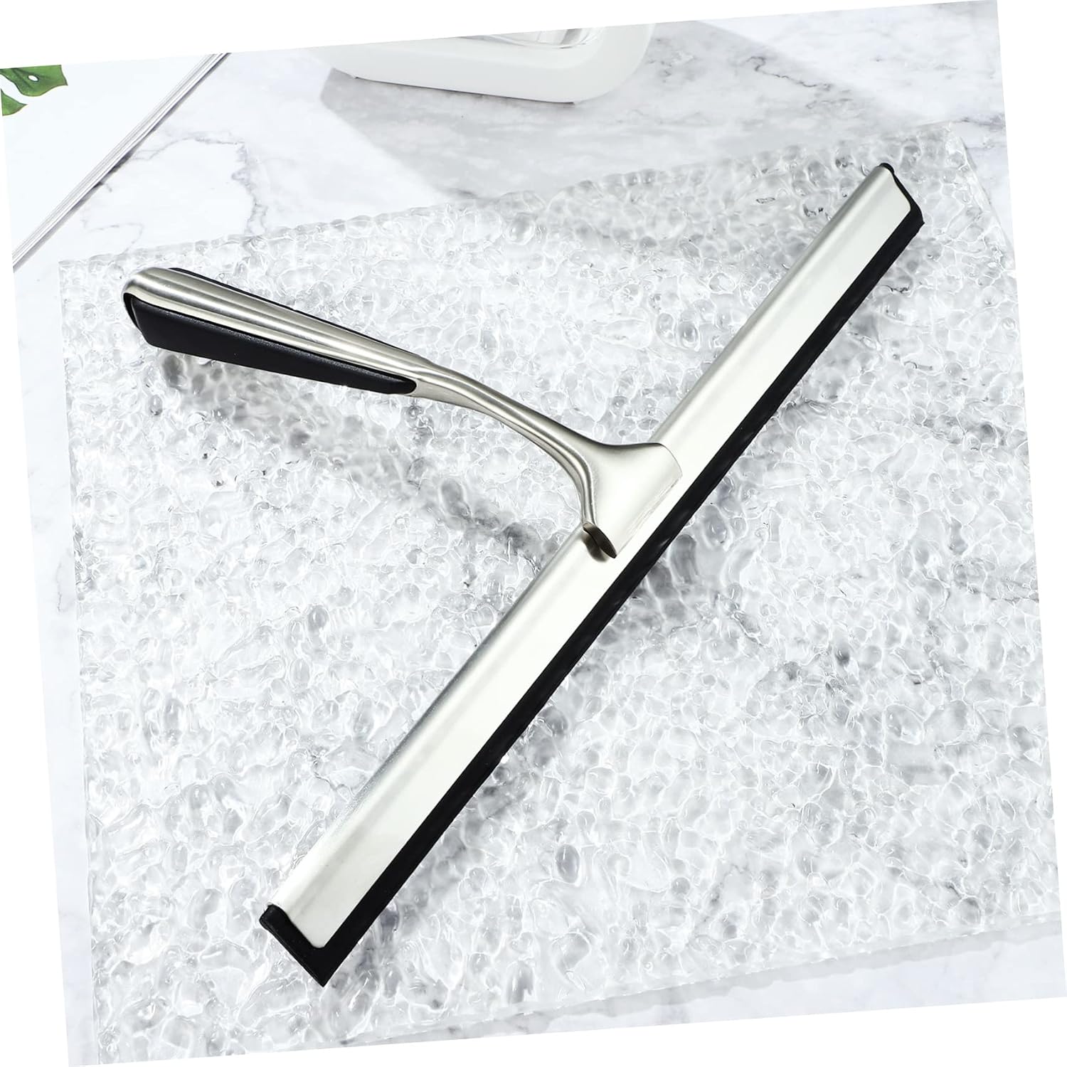 CALLARON 1 Set Shower Squeegee with Wall Mounted Adhesive Hook and Replacement Strip for Easy Cleaning of Tiles and Smooth Surfaces Portable Design for Improved Efficiency