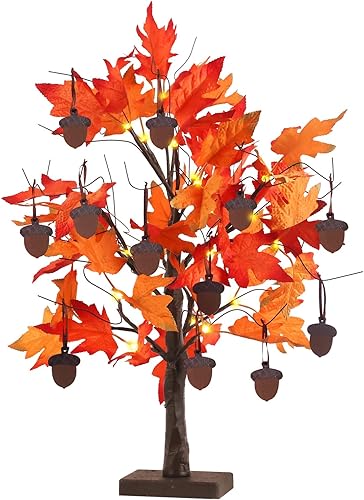 Miniatura 7 de YEAHOME Paquete de 2 luces de árbol de abedul de 2 pies24 pulgadas con 18 lt luz blanca cálida temporizador alimentado por pilas decoración de