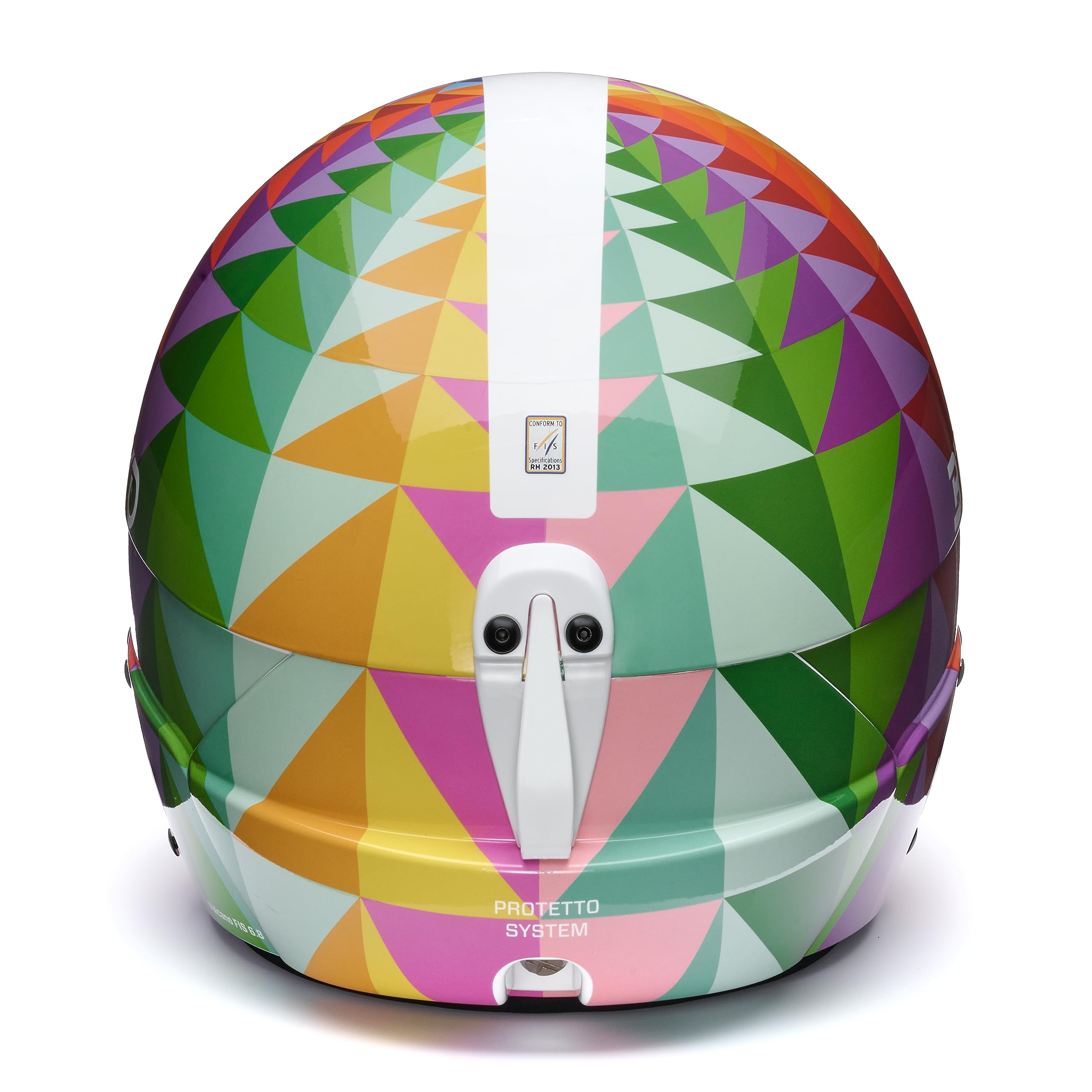 Briko, HELMET Unisex dla dorosłych, SHINY POMEGRANATE ORANGE-FUN GREEN-PERSIAN BLUE, 58