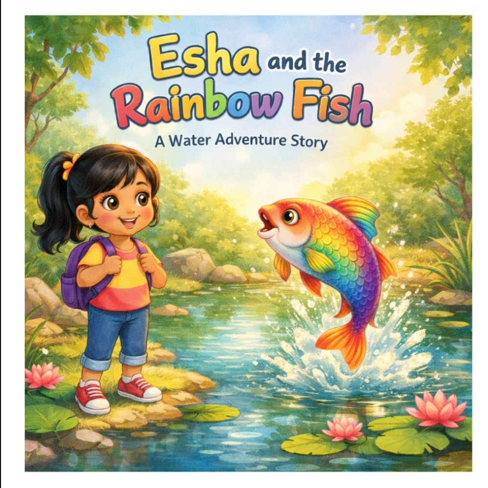 Esha and the Rainbow Fish: A Colorful Moral Story for Kids About Sharing, Kindness and Friendship (Esha’s Moral Adventures)