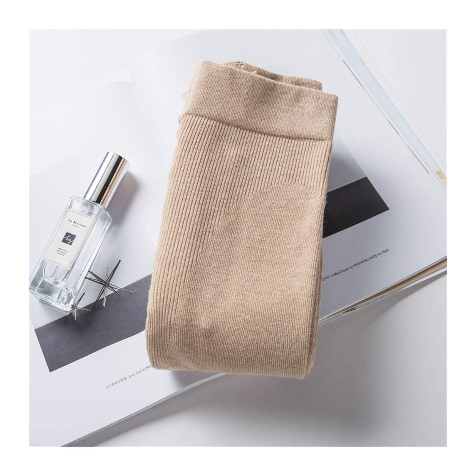 RWRAPS Collant Caldi Collant di Cotone Autunno Inverno da Donna Collant di Colore Puro Viola Solido Viola Nero Bianco Beige (Colore : Pelle) (Oro)