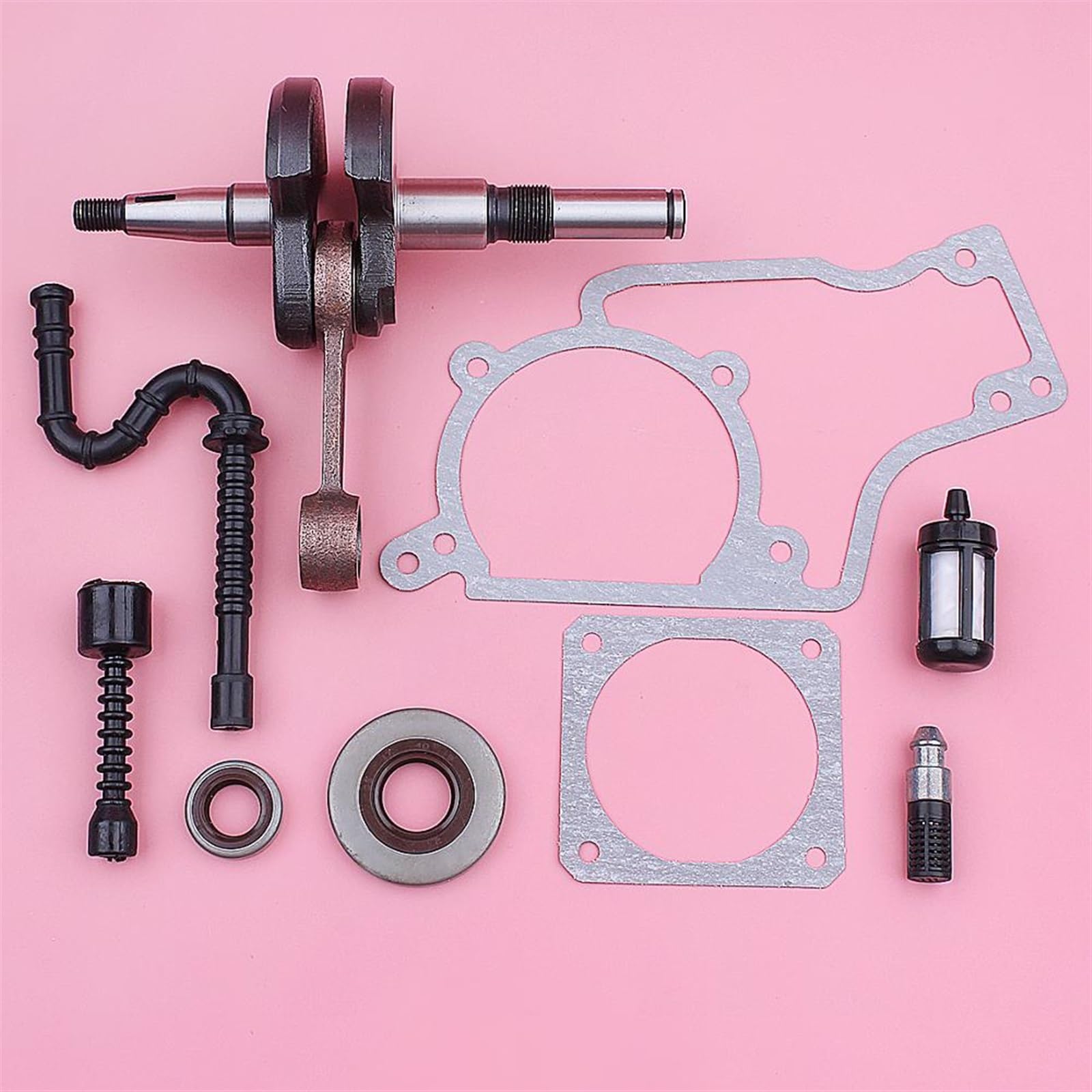 PEGGYLIN Crankshaft Fit For Stihl 038 MS380 MS381 Chainsaw 1119 030 0400 1119 029 0500 Crankcase Cylinder Gaskets Fuel Oil Filter Kit