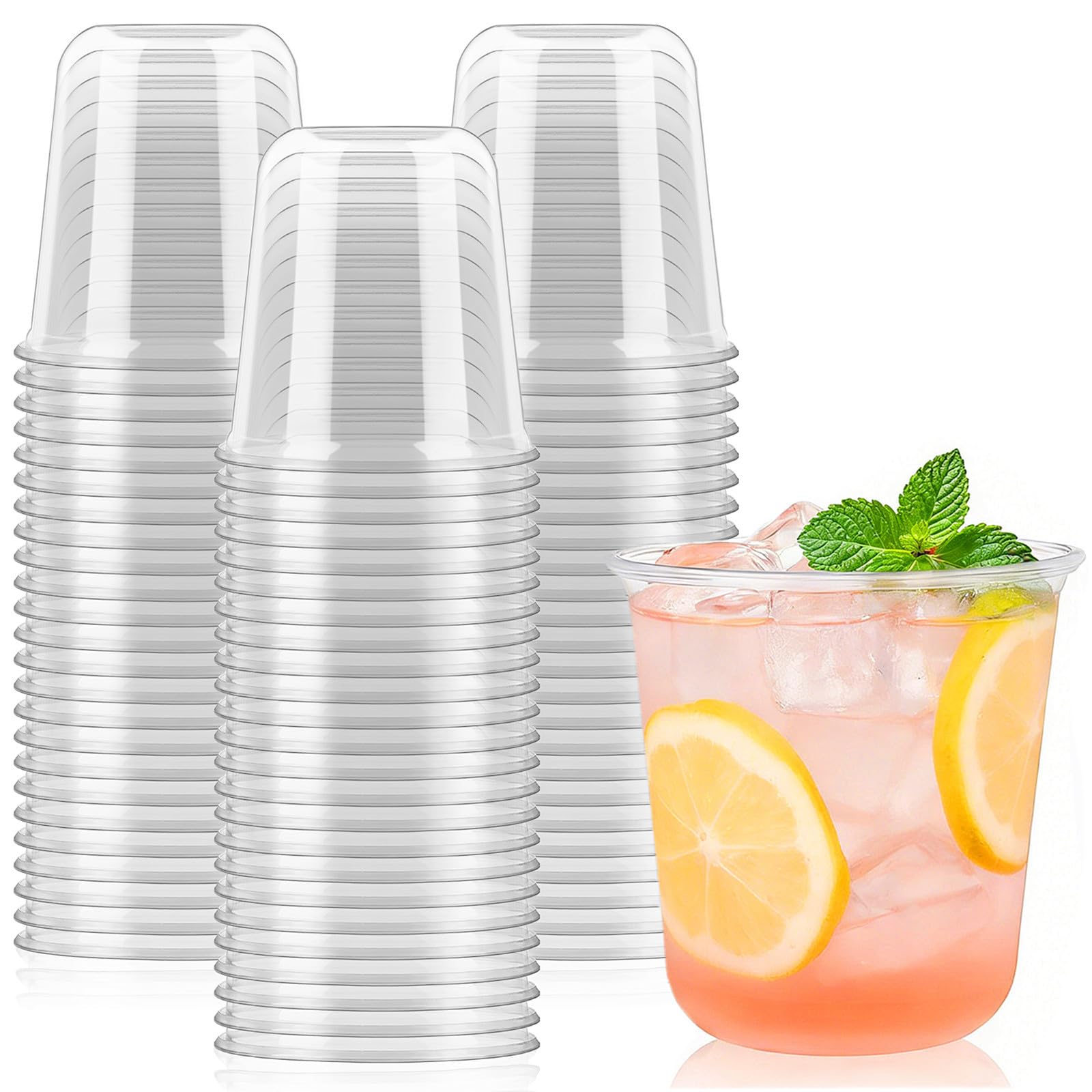 50 Pack 12 oz Clear Plastic Cups Disposable Cocktail Cups — Amazon image 9