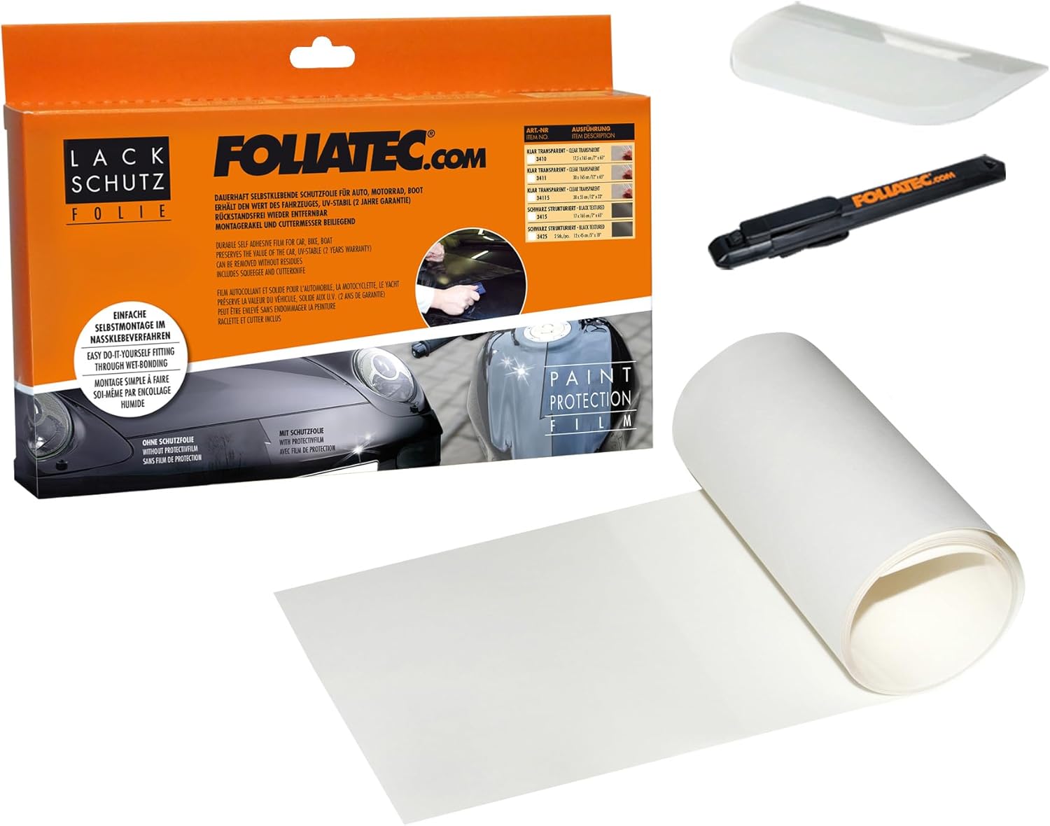 Foliatec Lack Paint Protection Transparent 17,5x165cm - 1 piece