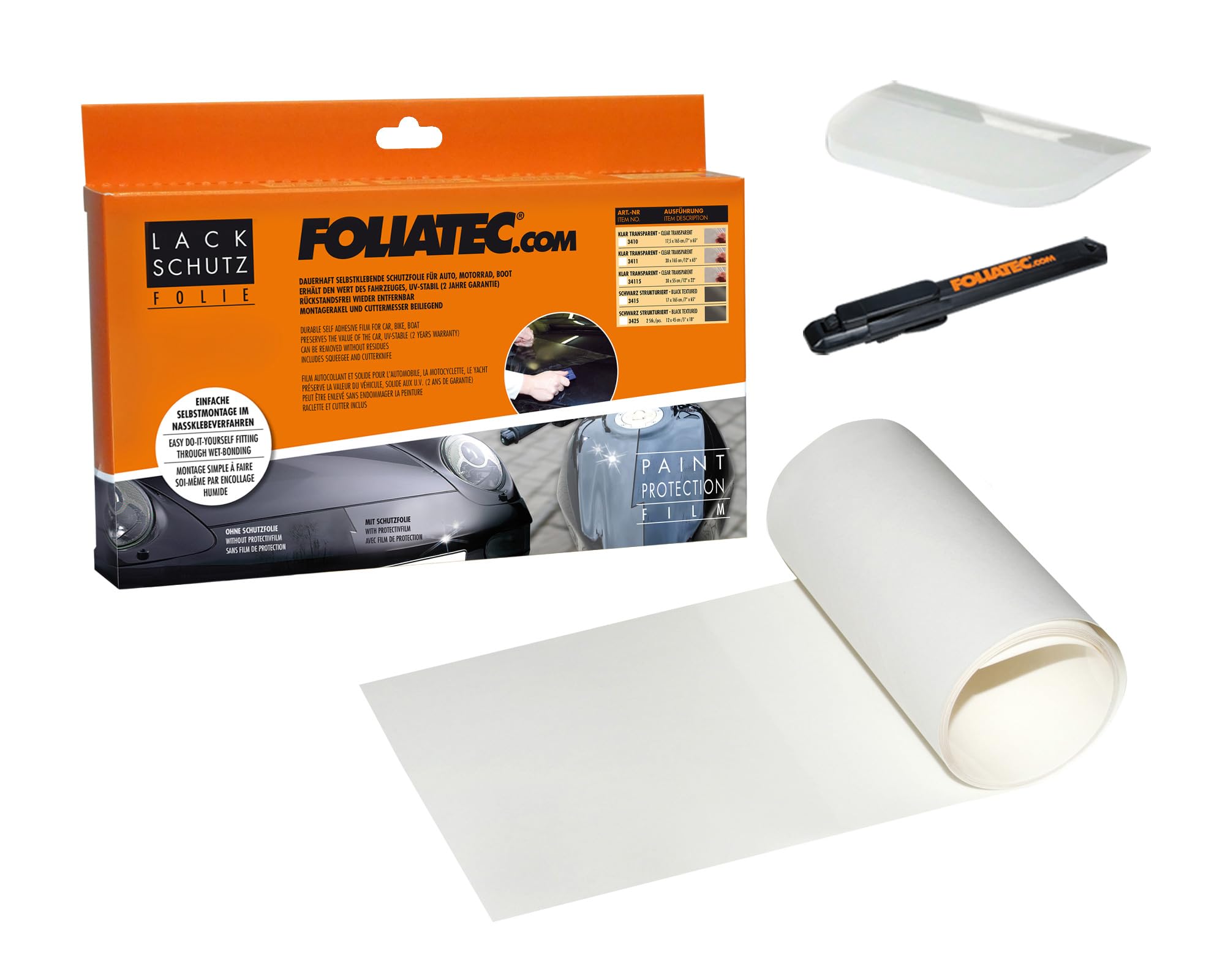 Foliatec Self Adhesive Car Transparent Paint Protection Film - 17X165 cm