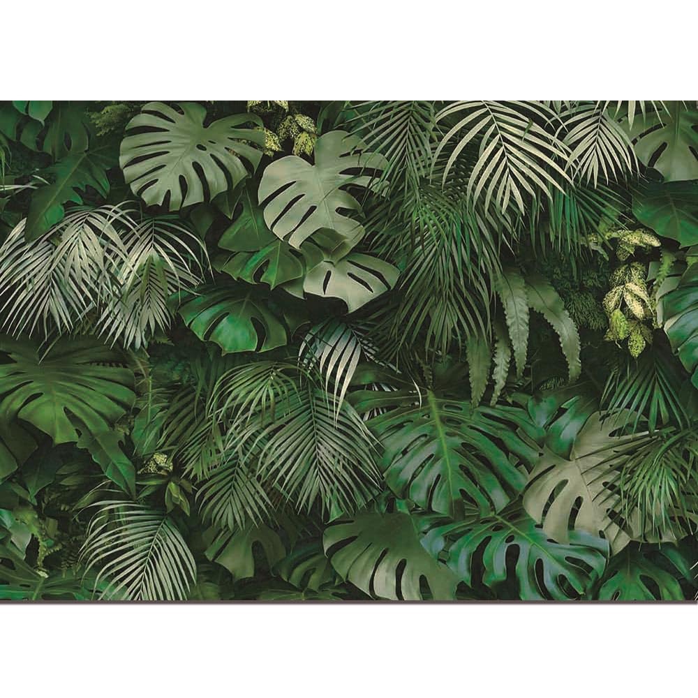 Qian 10x8ft Tropical Green Leaves Theme Photography Backdrops Wedding Bride Shower Party Decor Newborn Baby Shower Banner Photo Background Studio
