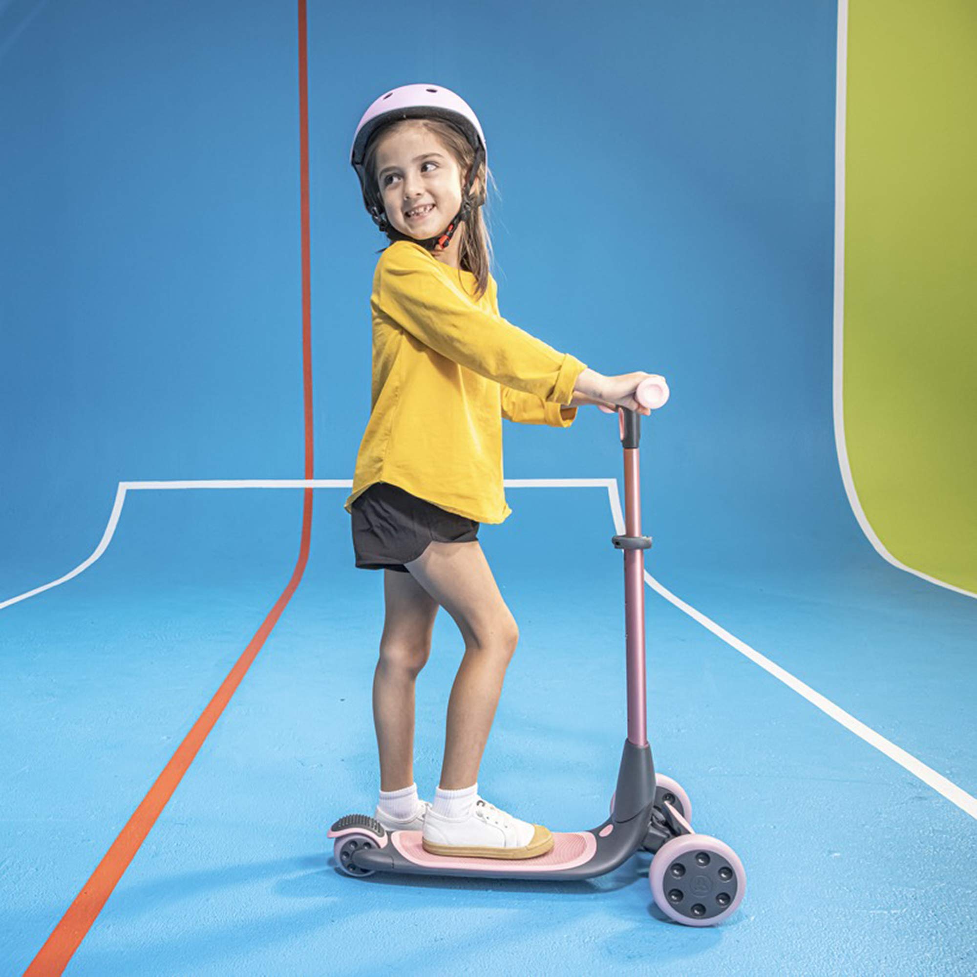 Yvolution Patinete YGlider Nua Rosa de 3 Ruedas